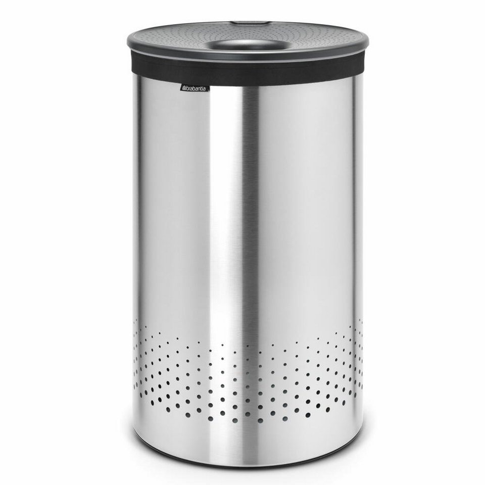 Brabantia Wäschekorb Matt Steel 60 L, Einfache und effektive  Wäsche-Aufbewahrung