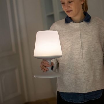 KOZIOL Nachtlicht LIGHT TO GO Light, mobile Tischleuchte für drinnen und draußen in Organic Grey mit USB