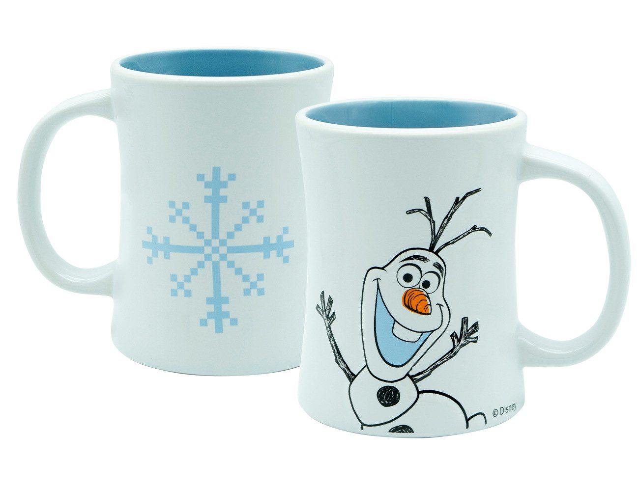 Geda Labels GmbH Tasse Olaf 3D Relief, 1-tlg., Steingut, Blau, 360ml, erhabenes Motiv - 3D Optik