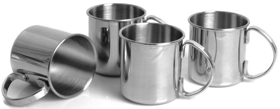 ECHTWERK Gläser-Set, Edelstahl, Outdoor Becher, Camping Tassen,  Geschenkset, bruchsicher, 480 ml