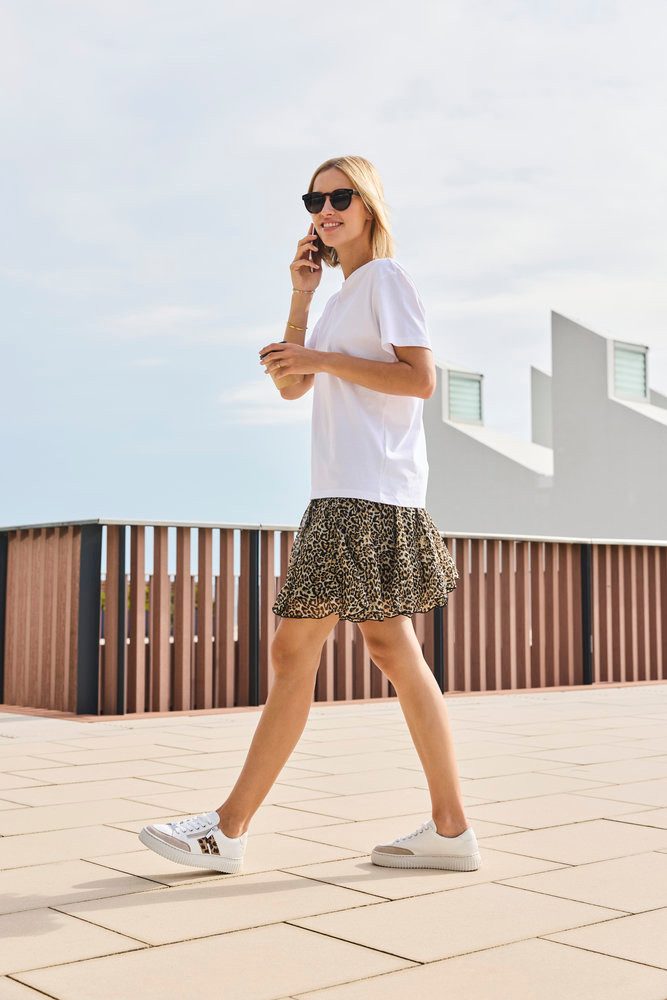 Rieker Plateausneaker Halbschuh, Schnürschuh, Casual-Sneaker mit leo-Besatz