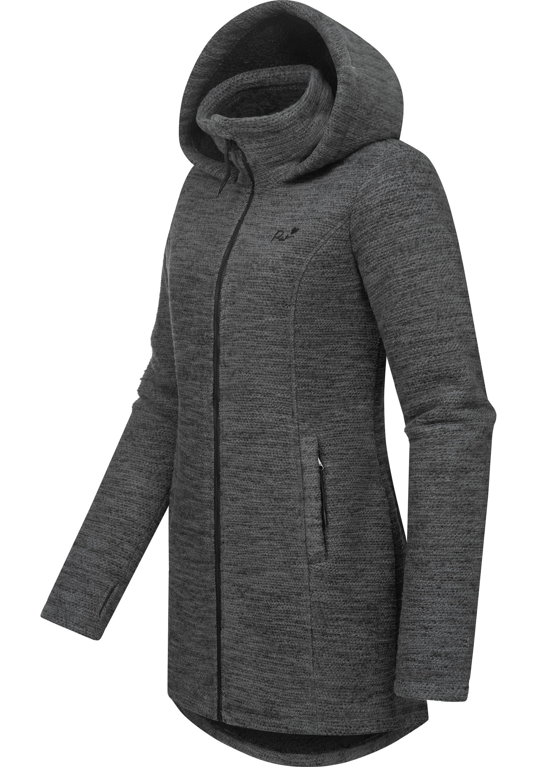 Ragwear Longstrickjacke "Leysha Melange", Sportliche Kapuzenjacke in melier günstig online kaufen