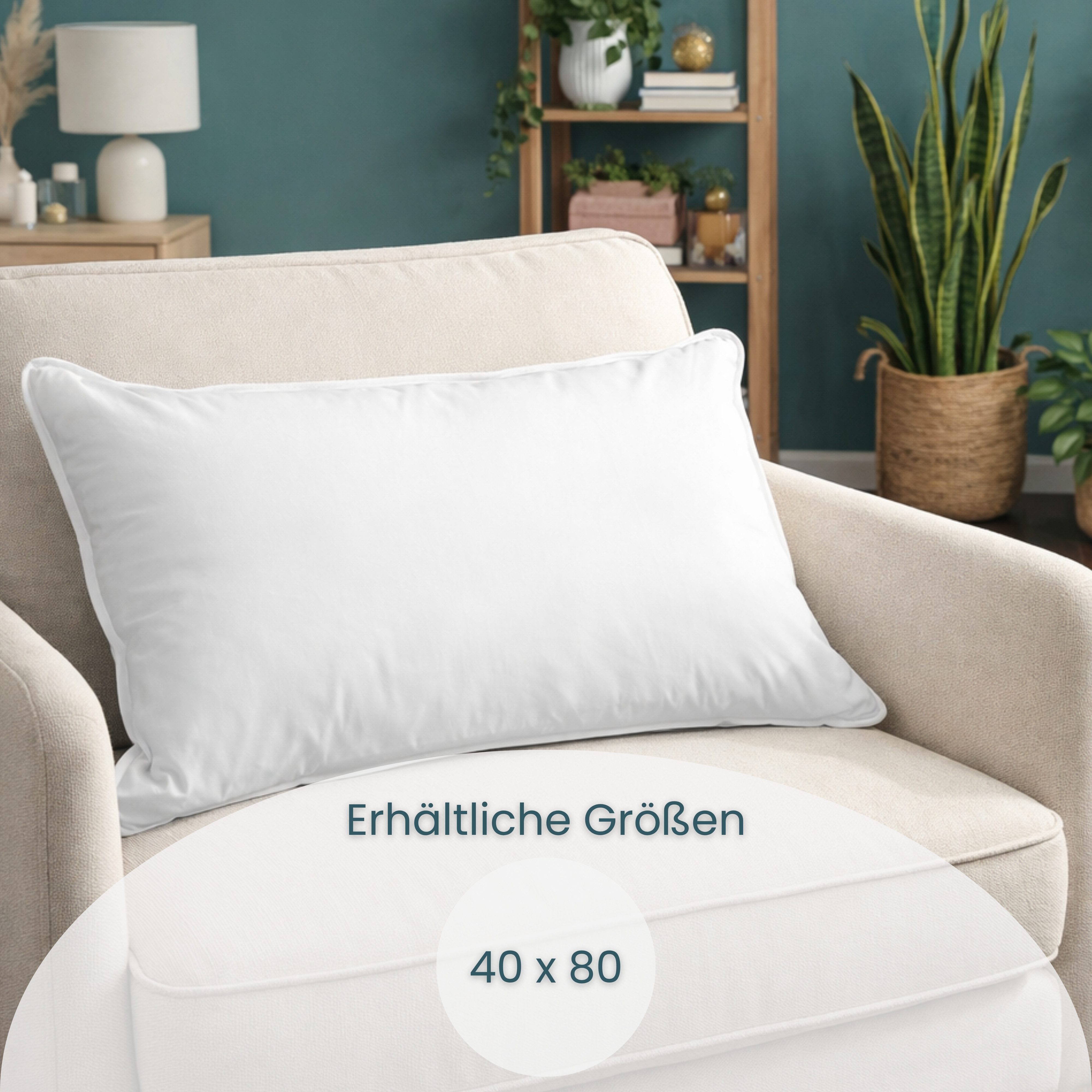 OTTO home Wasserkissen Aavon, Wasserkissen, Nackenstützkissen 40 x 80 cm, Packung, 1-tlg., individuell anpassbare Füllmenge, Bezug abnehmbar und waschbar
