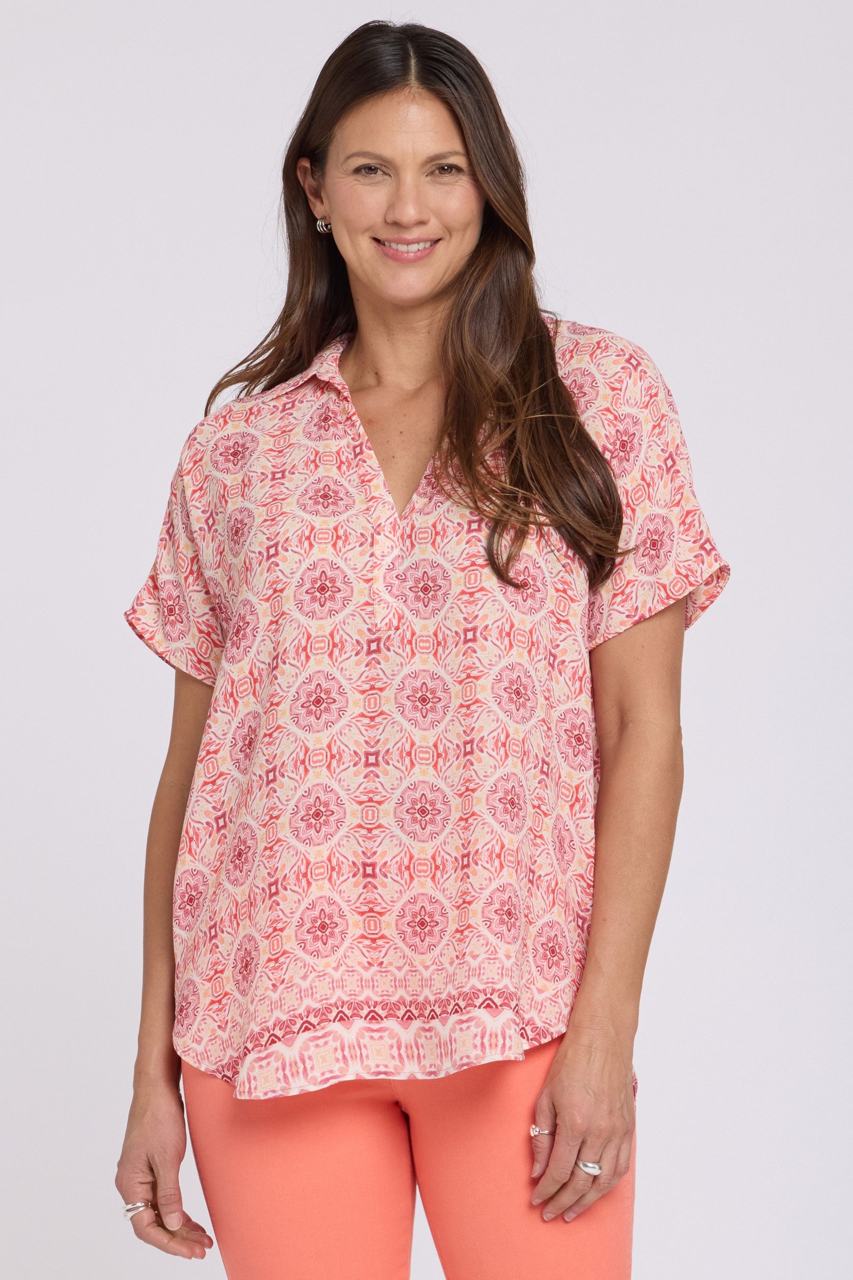 NYDJ Blusentop Becky Short Sleeved Blouse