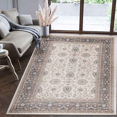 Orientteppich Oriente Teppich - Traditioneller Teppich Orient Beige Creme Grau, Mazovia, 200 x 300 cm, Geeignet für Fußbodenheizung, Pflegeleicht, Wohnzimmerteppich
