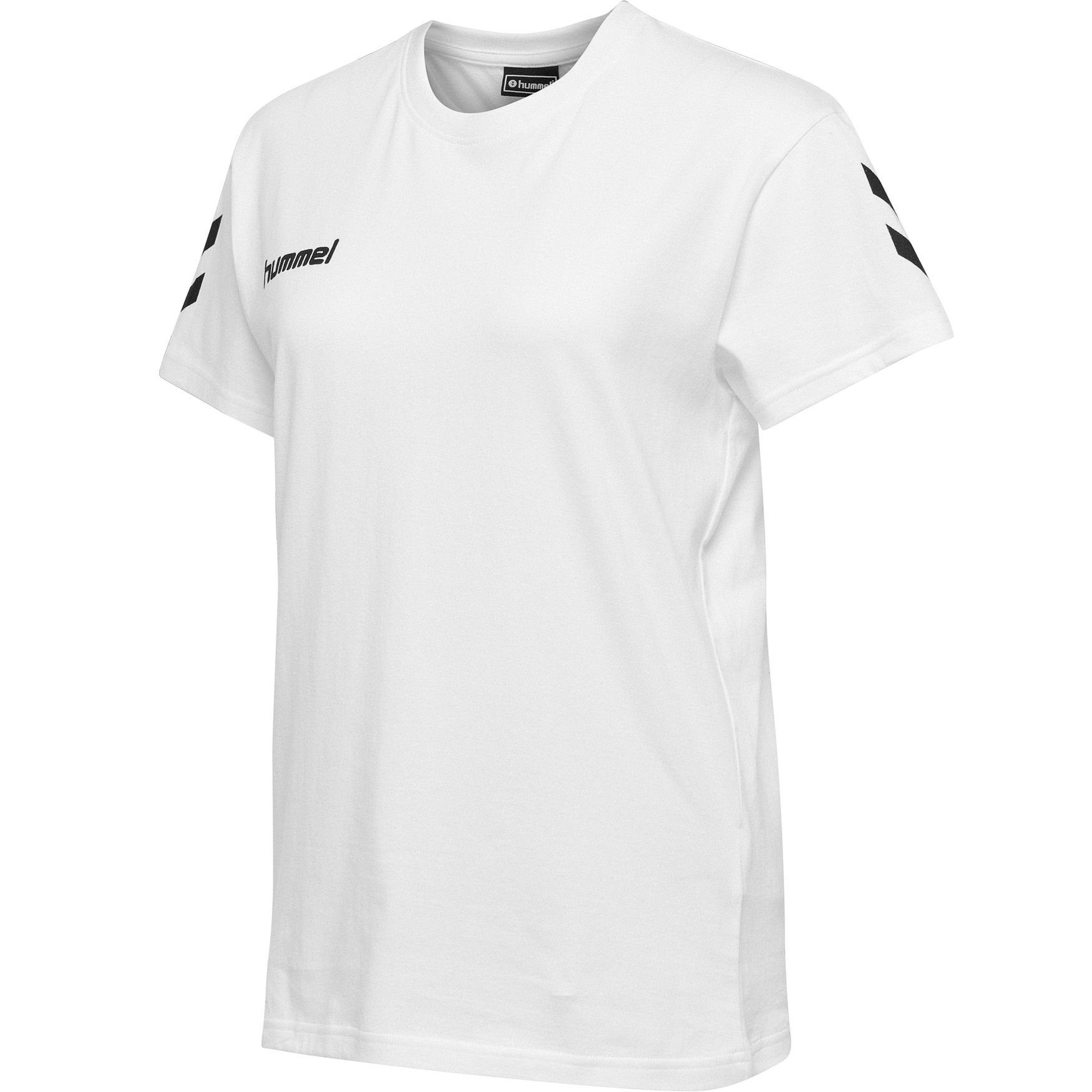 hummel T-Shirt Logo Weiß Baumwolle Top Kurzarm aus HMLGO in T-Shirt 5124