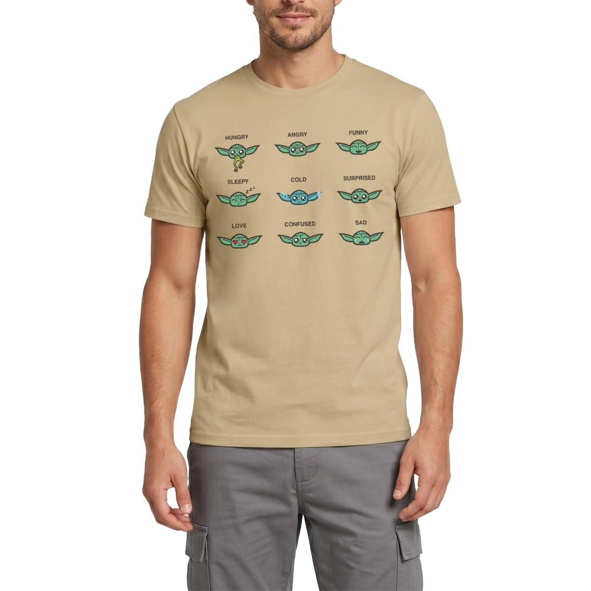 T-Shirt Star Wars: Mandalorian Grogu Emotionen Männer T-Shirt