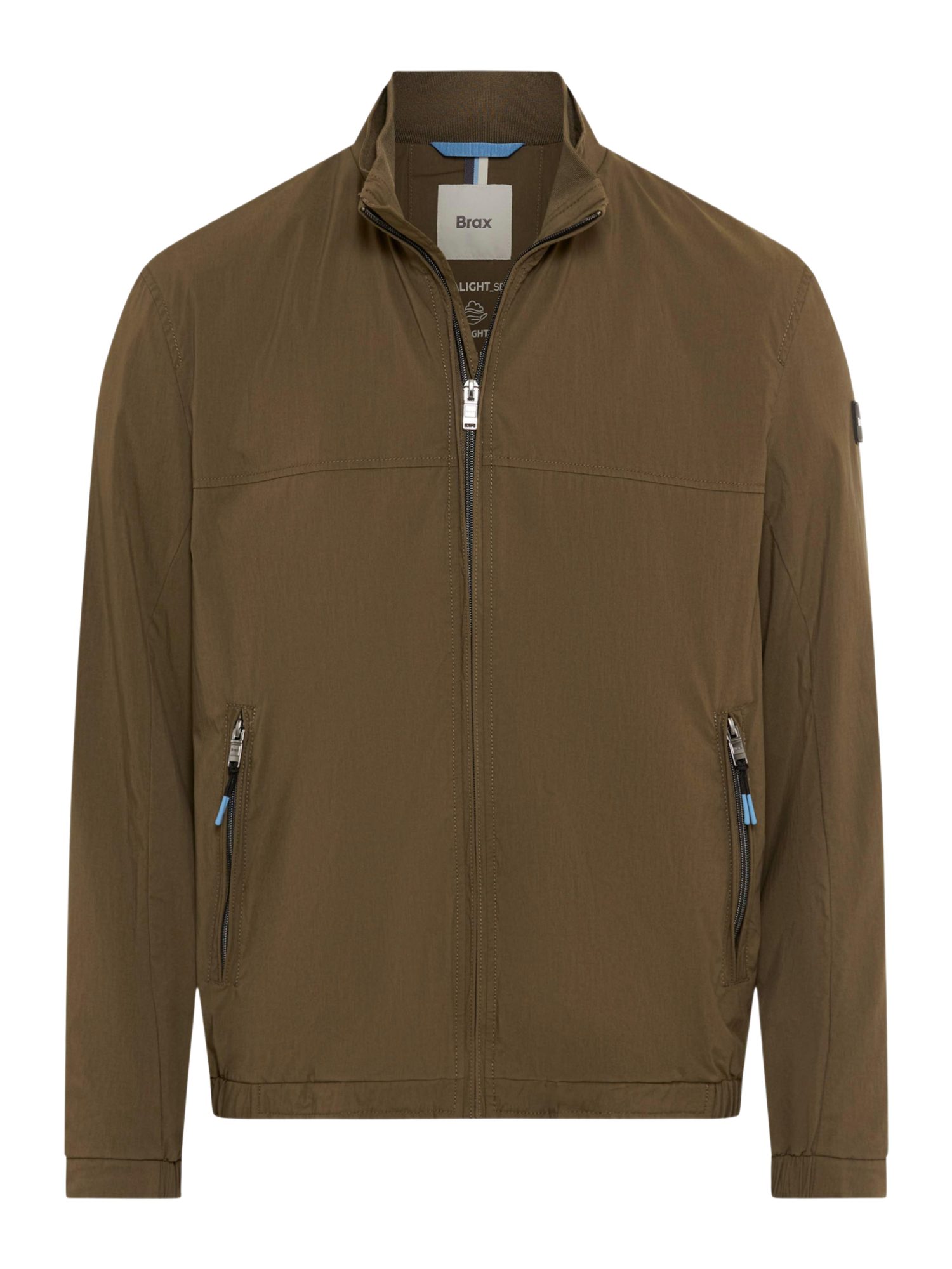 Brax Blouson braun,Casual,Baumwolle,Unifarben,Stehkragen,Lang,Casual Fit
