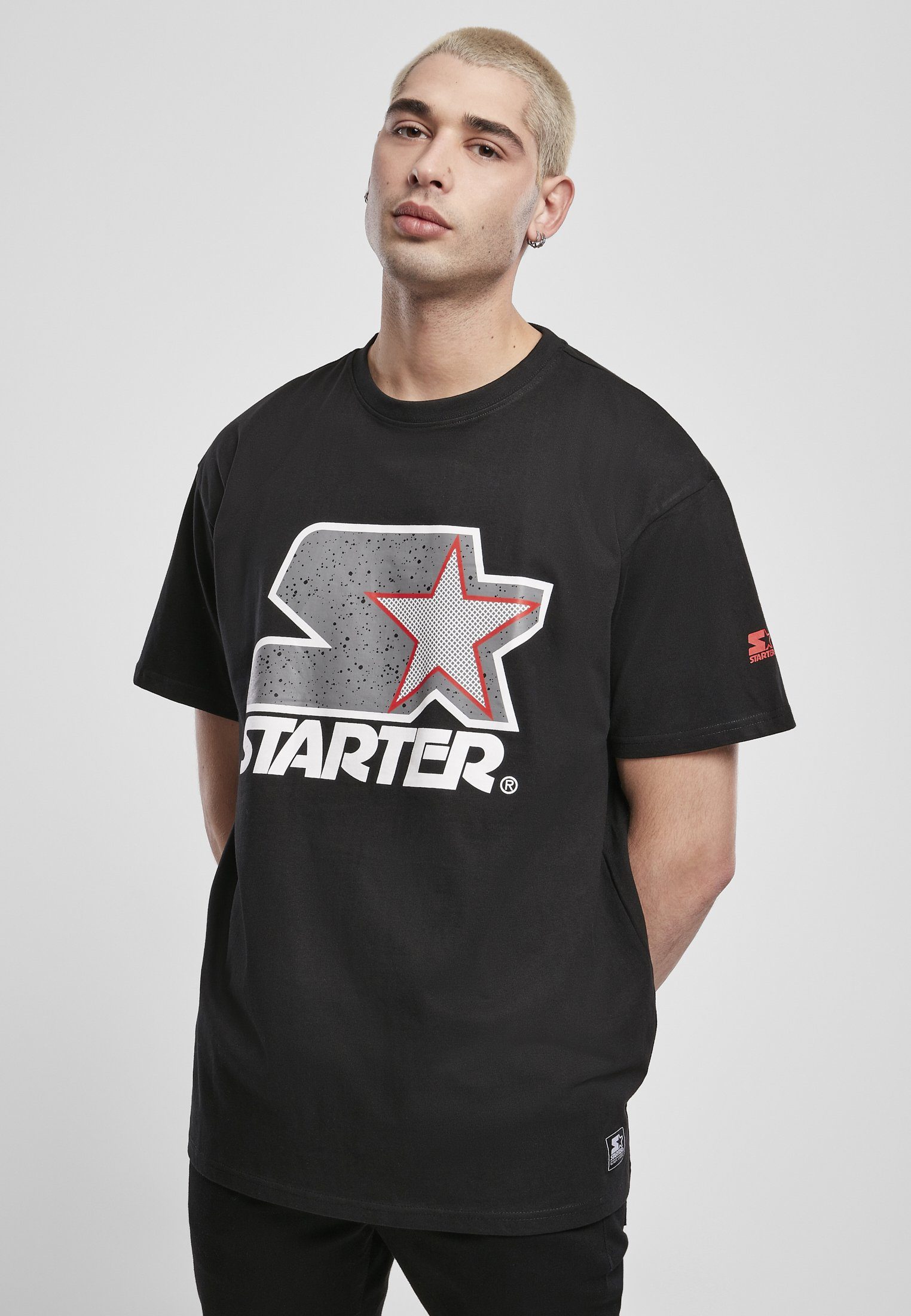 Starter T-Shirt Herren Starter Multicolored Logo Tee (1-tlg) black/grey