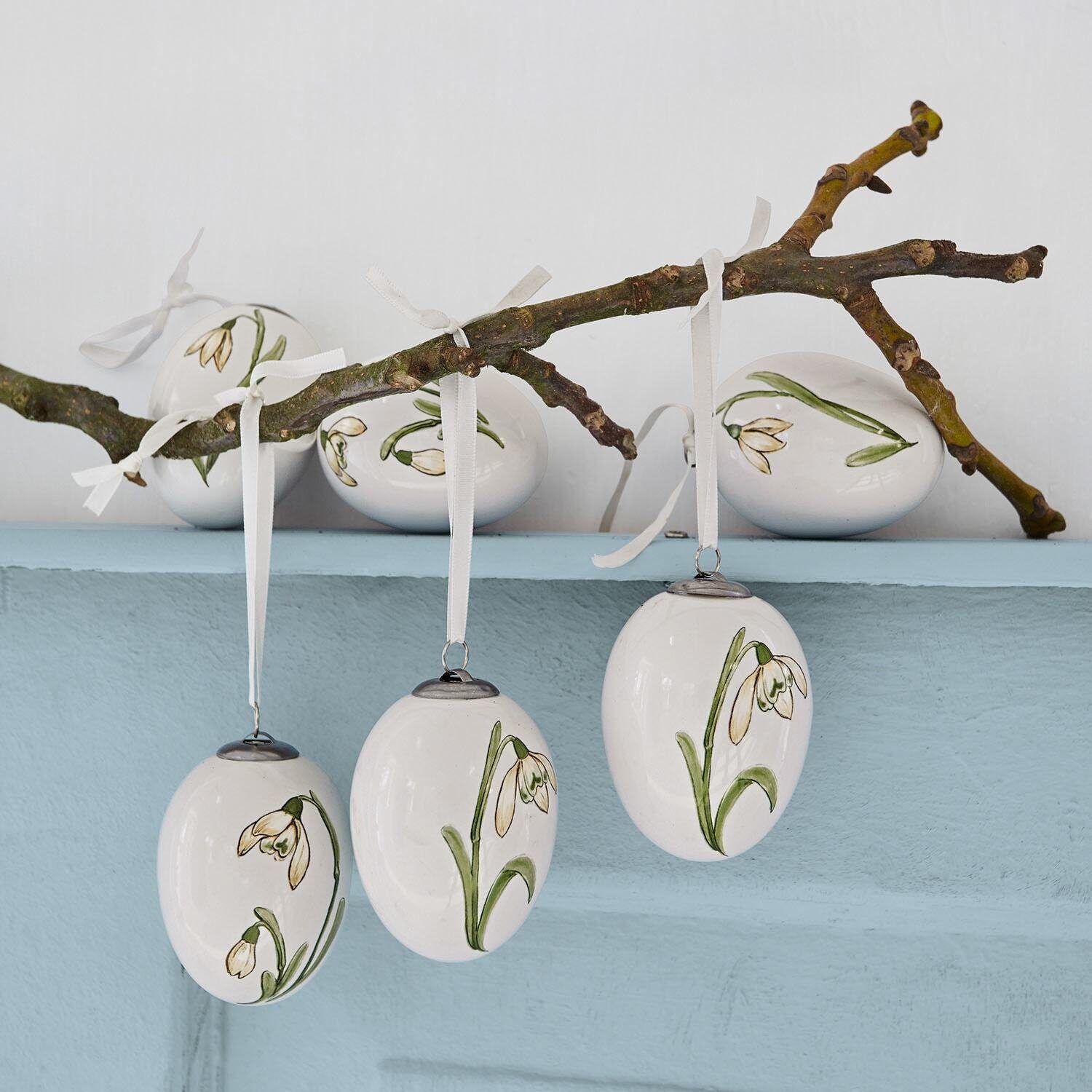 Mirabeau Osterei Osterei 6er Set Willmare weiß/grün