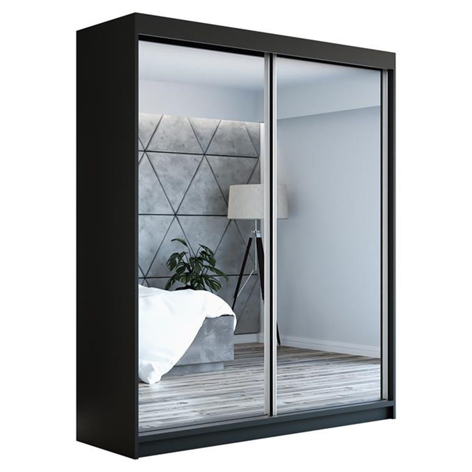 A&J MöbelLand GmbH Schiebetürenschrank HARMONIO, 2-türig Schrank mit Spiege günstig online kaufen