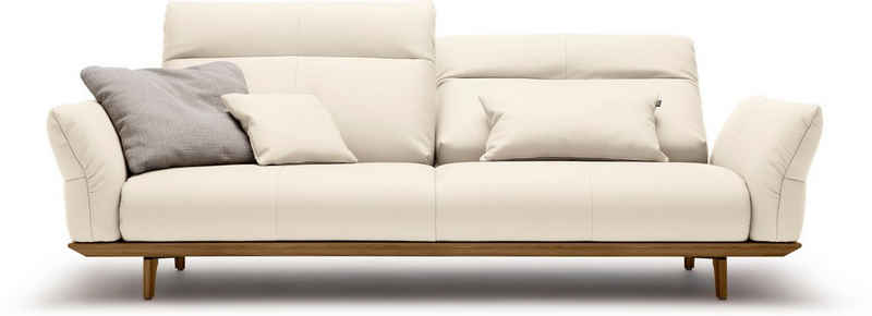 hülsta sofa 3,5-Sitzer hs.460, Sockel und Füße in Nussbaum, Breite 228 cm