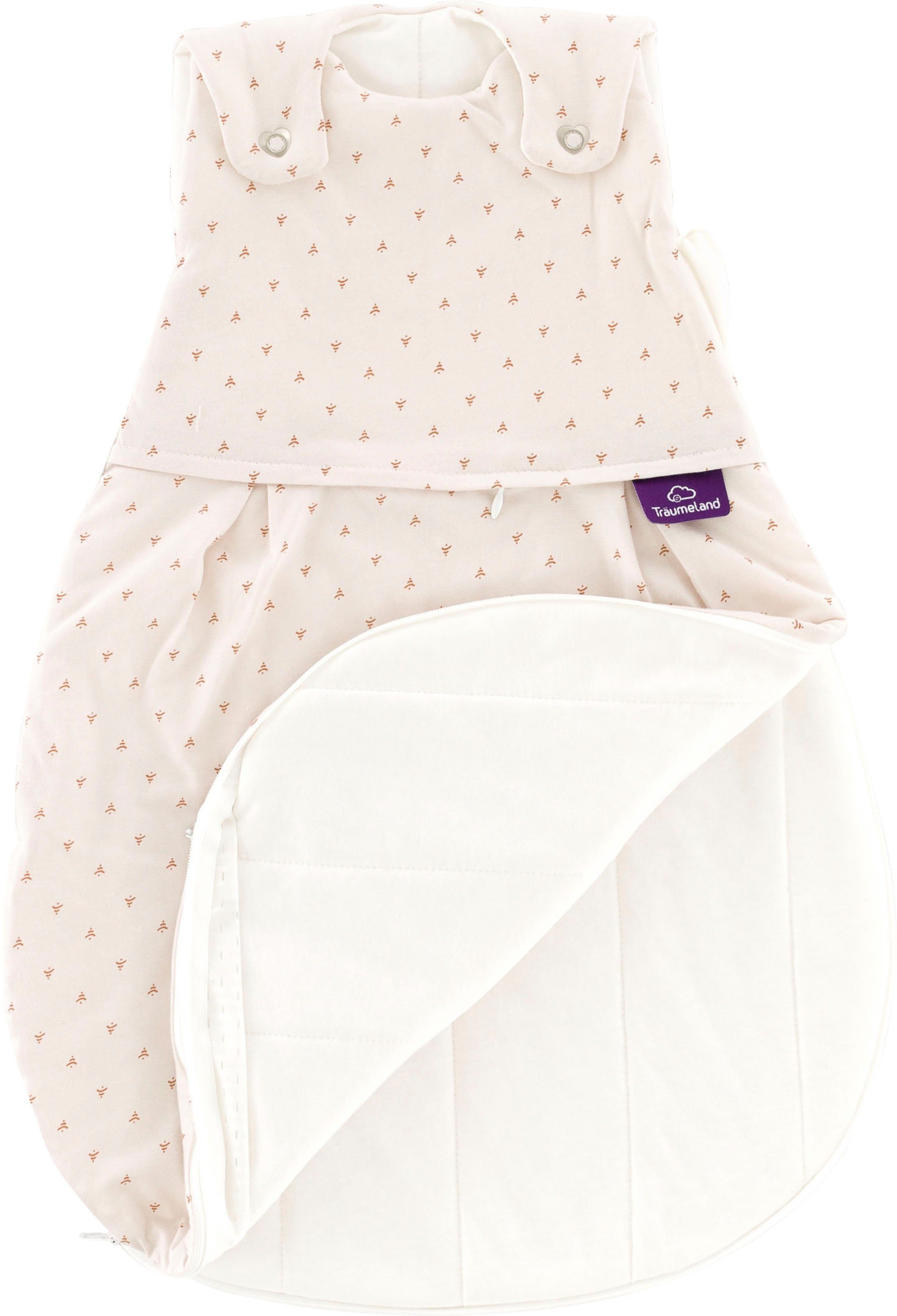 Träumeland Babyschlafsack Außenschlafsack LIEBMICH cm Größen beige den 50/56-80/83 in Twister