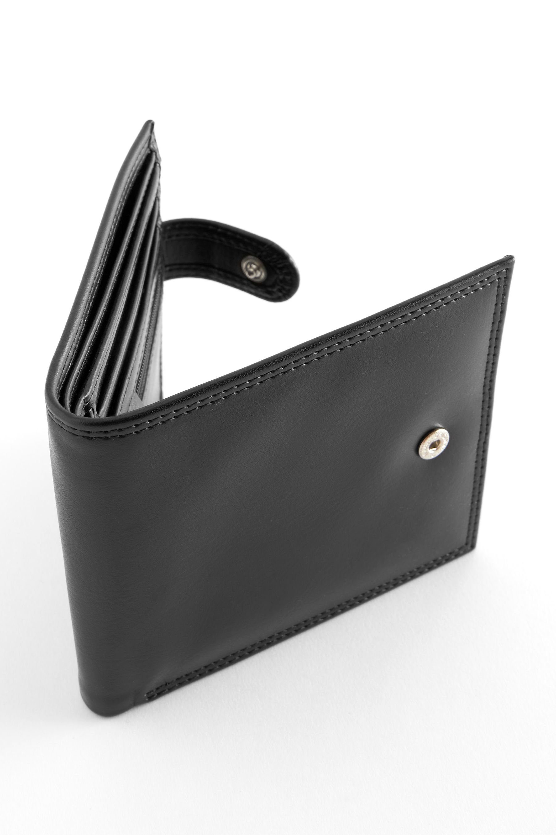 mit Brieftasche Druckknopfverschluss Brieftasche Black Next (1-tlg)