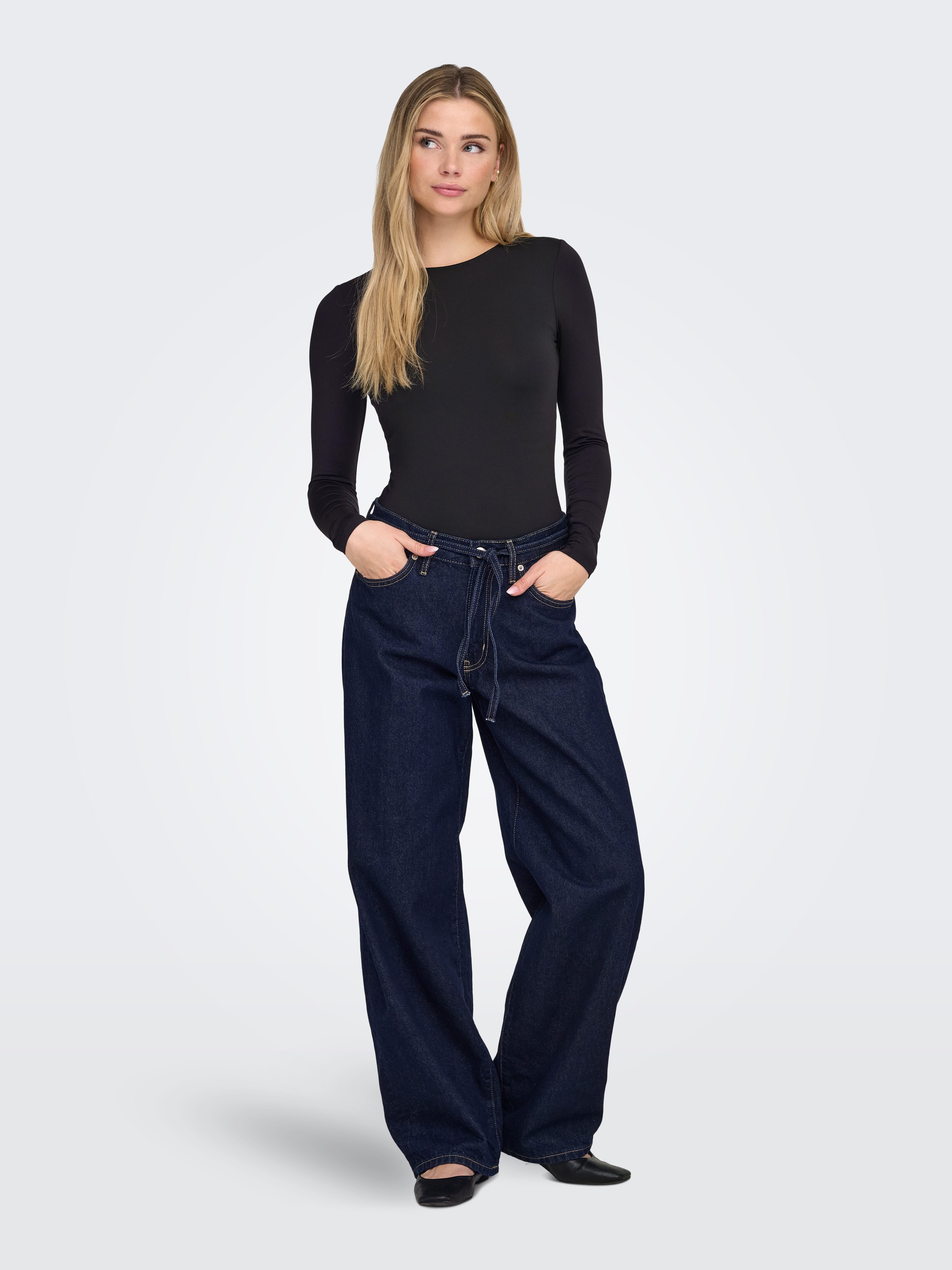 ONLY Straight-Jeans ONLGIANNA MW STRAIGHT DNM DOT630 NOOS Baumwolle – Bild 4 von 5