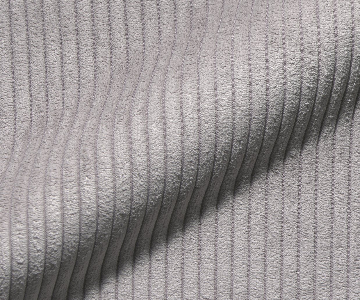 Cord variabel Silbergrau DELIFE L Recamiere Sirpio, 330x230 cm Big-Sofa