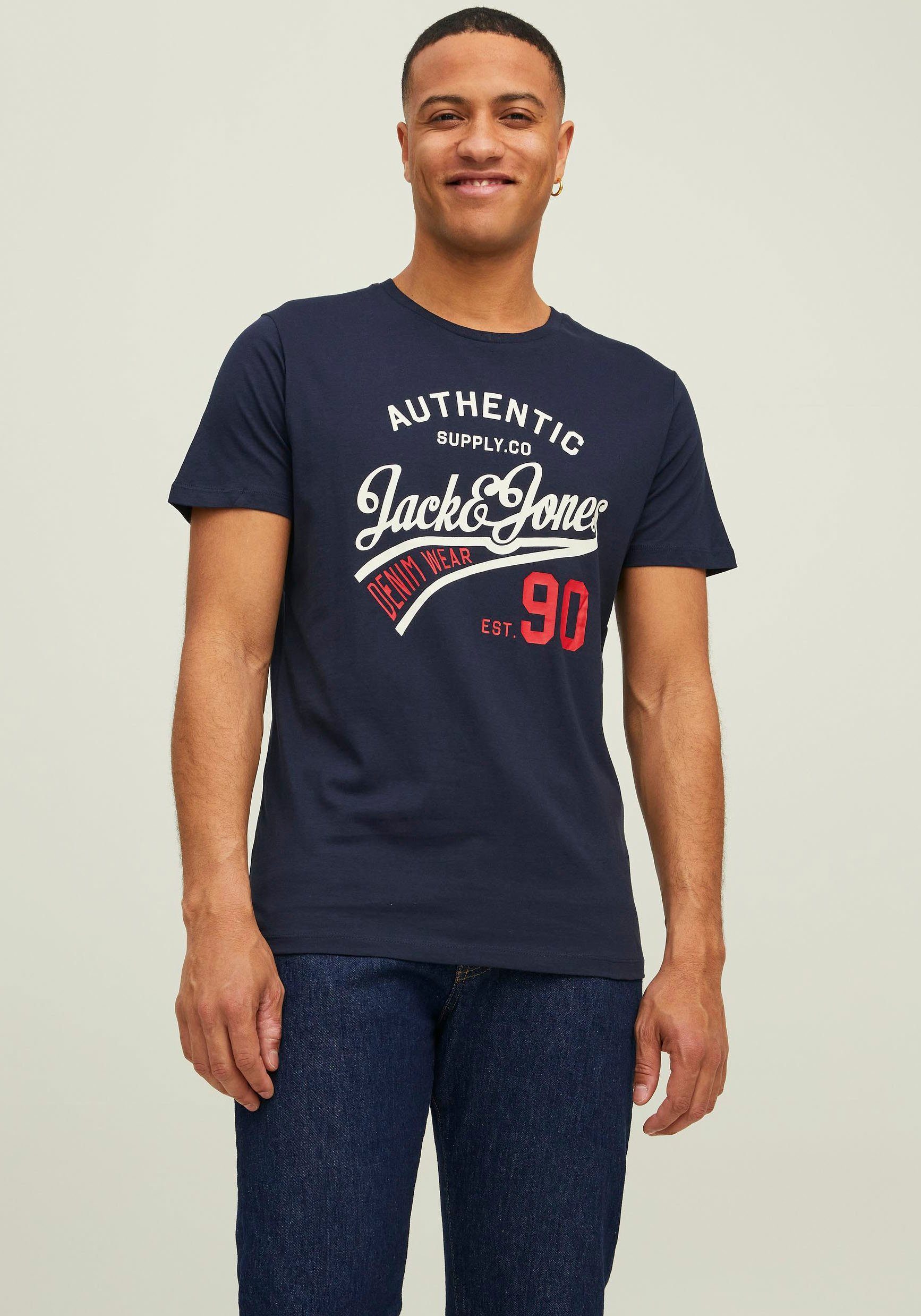 Jack & Jones Rundhalsshirt JJETHAN TEE SS CREW NECK 3PK MP NOOS (Packung, 3-tlg., 3er-Pack)