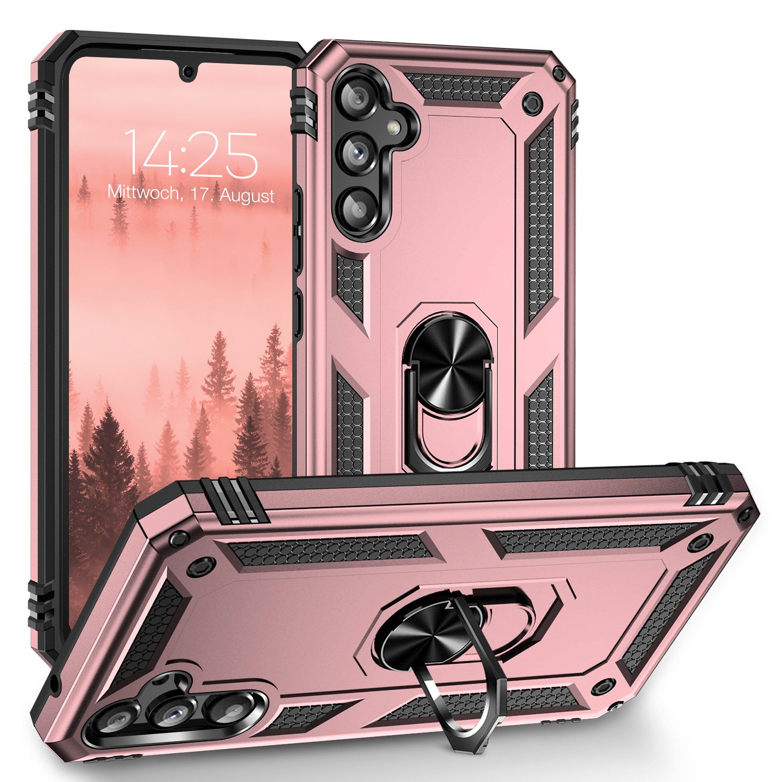 Tec-Expert Handyhülle Outdoor Cover Hülle für Samsung Galaxy A34 5G 6.6 Zoll, 6.6, Premium Hülle aus verstärktem Polycarbonat