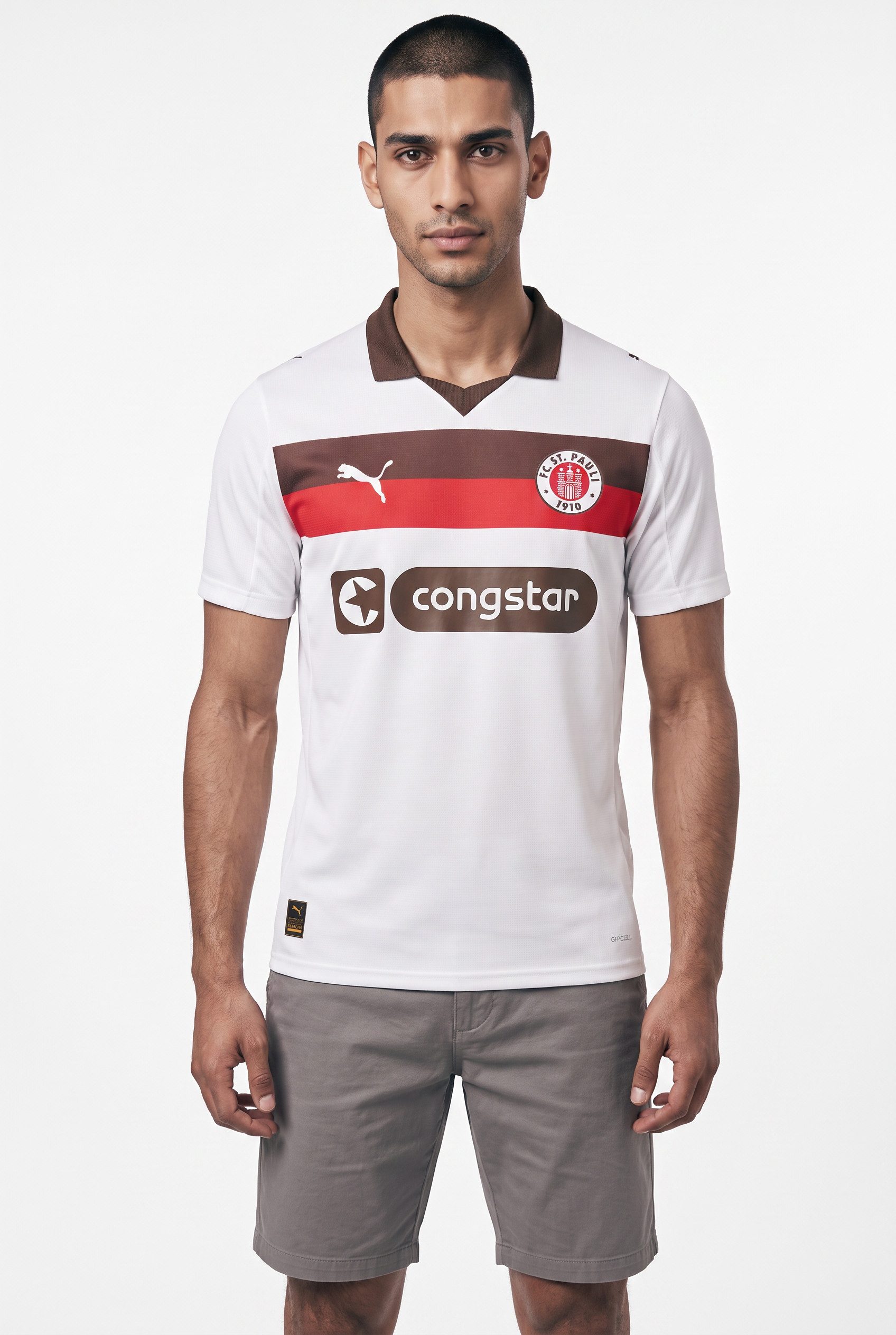 PUMA Poloshirt FCSP AWAY JERSEY Regular Fit, mit normalem Kragen, DryCELL Technologie, atmungsaktiv