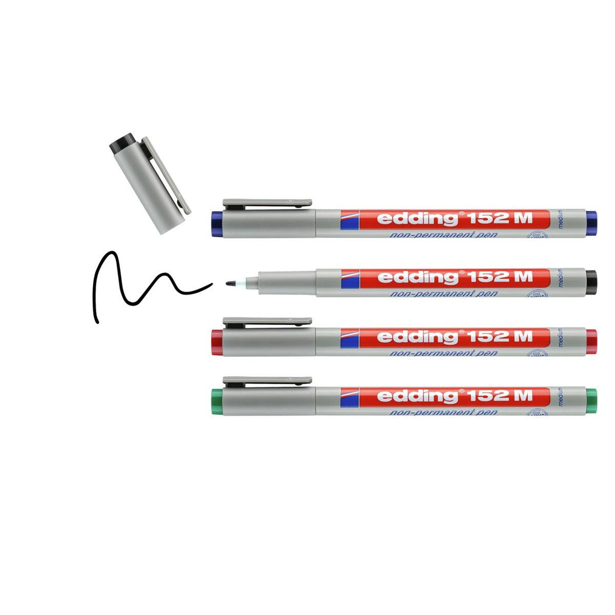 edding Marker edding 152 M Folienschreiber non-permanent 4er-Set