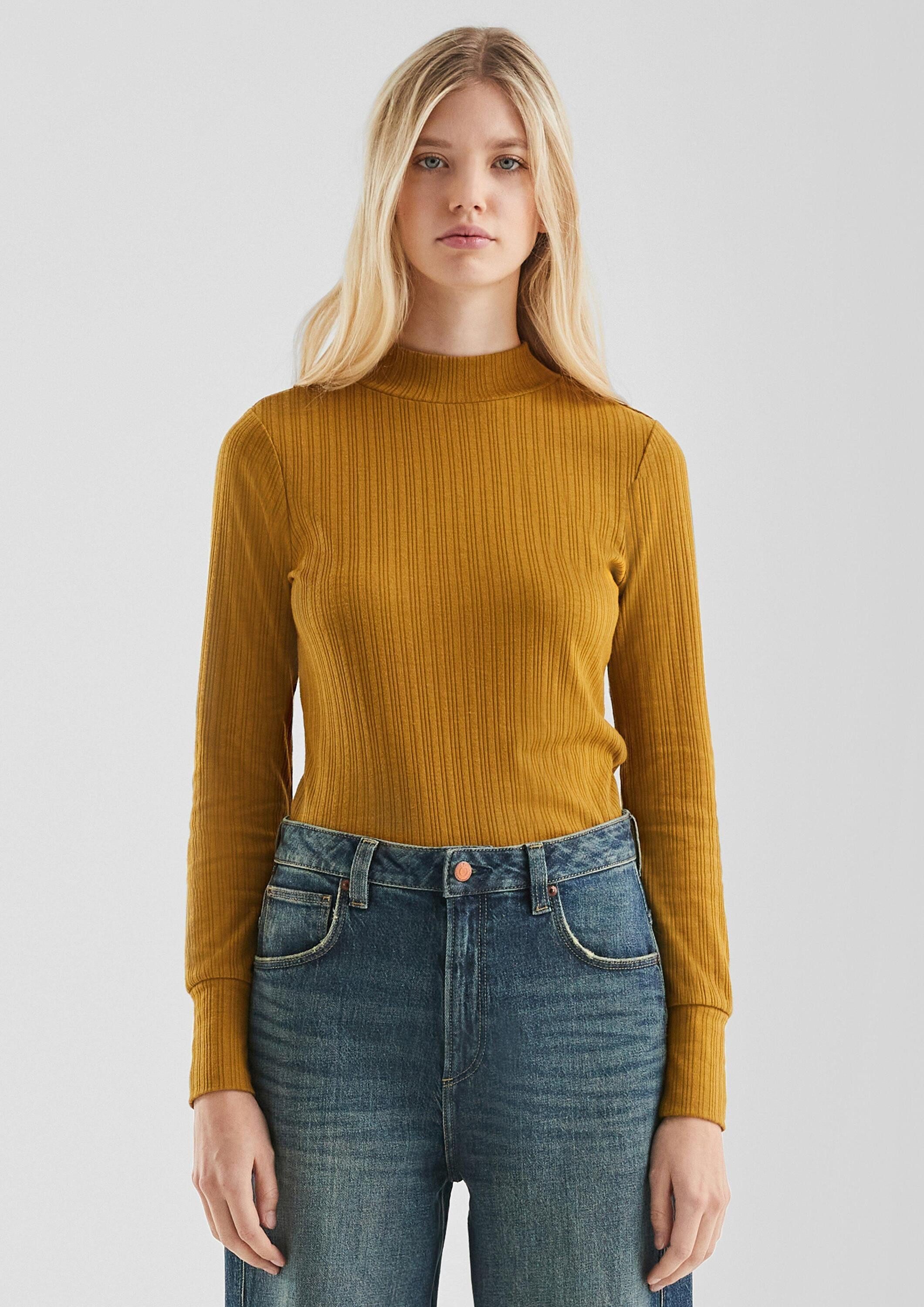 QS Langarmshirt T-Shirt Schmales Langarmshirt mit Ribbstruktur günstig online kaufen