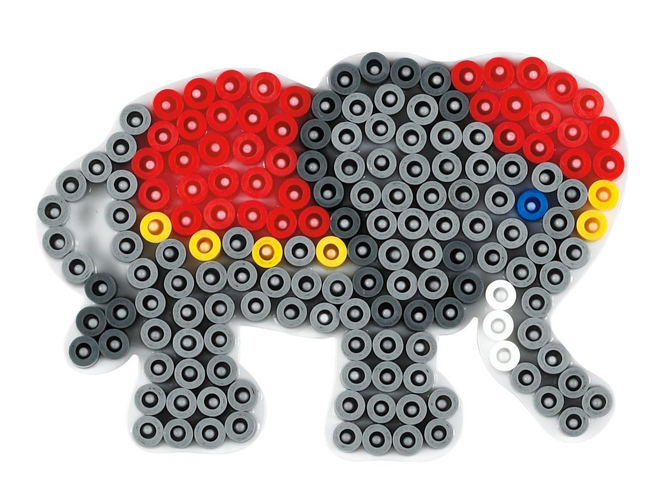 Bügelperlen Hama Midi-Stiftplatte kl. Elefant, weiß