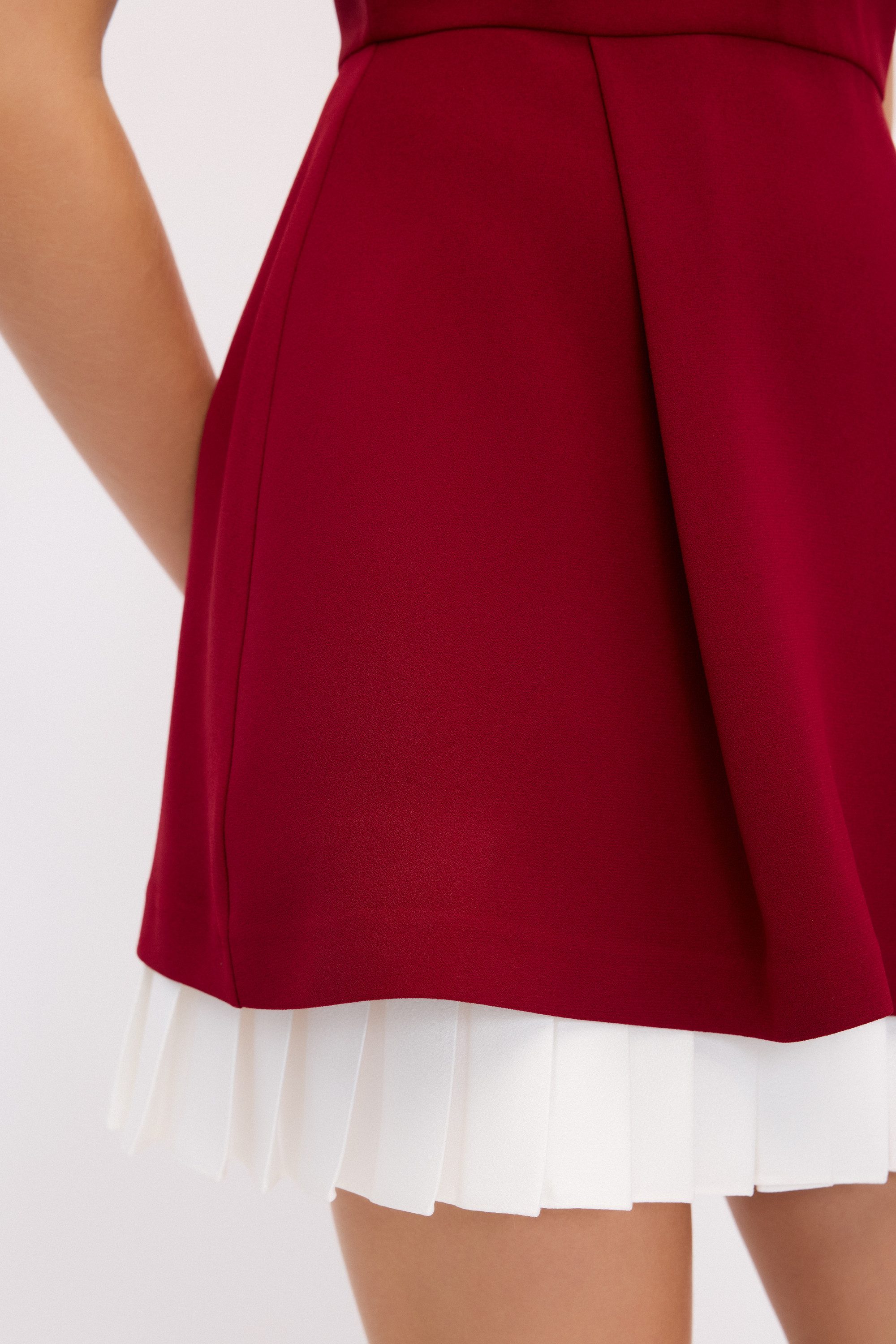 adL Cocktailkleid Ärmelloses Plissiertes Kleid – Bild 4 von 5