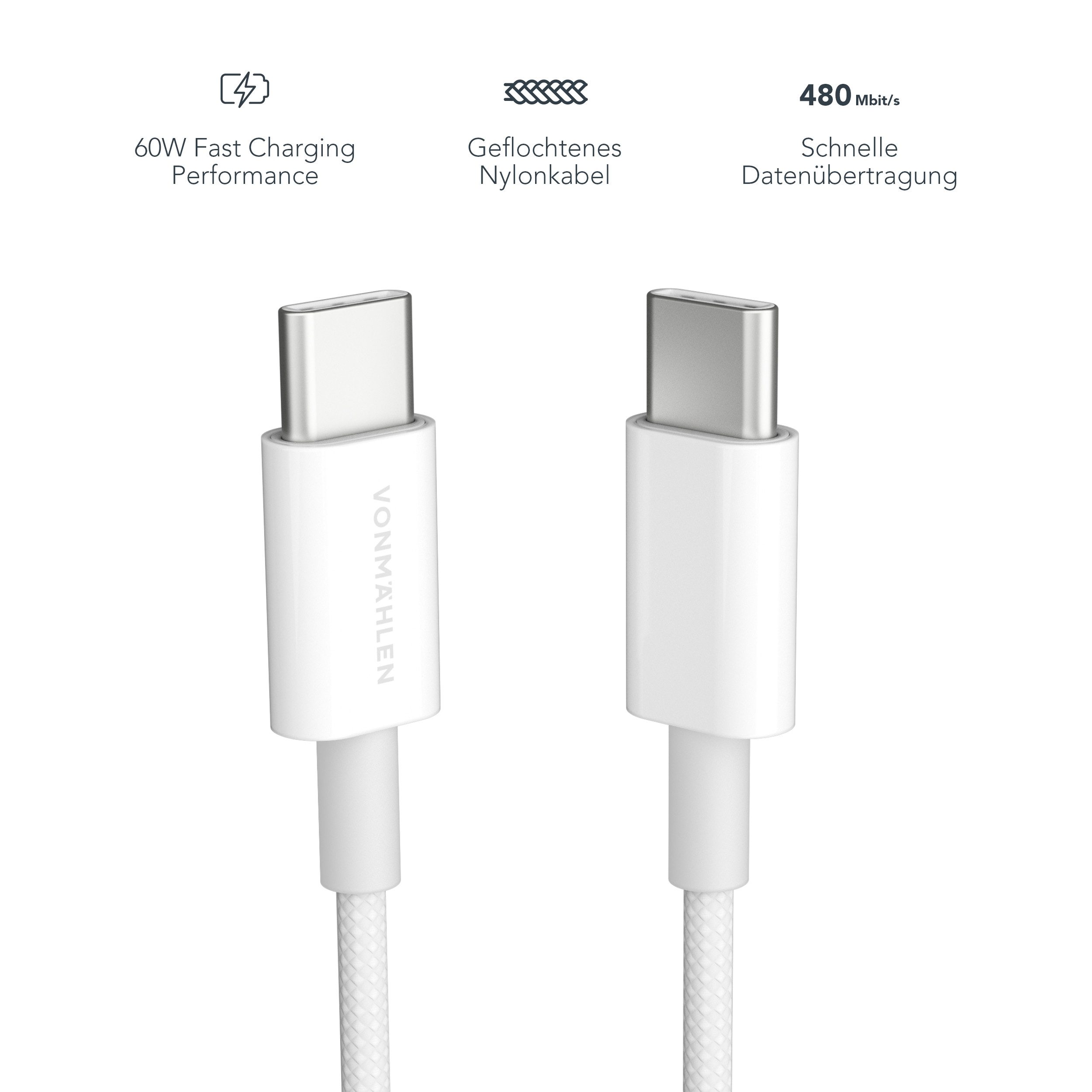 VONMÄHLEN Charging Cable Lightningkabel, (100 cm)