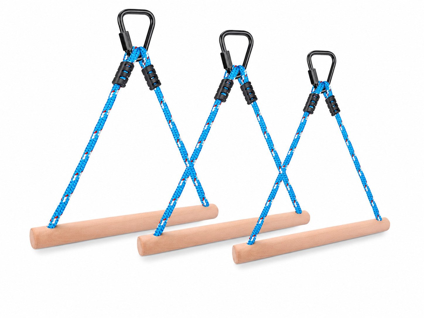 BeneLabel Einzelschaukel Trapez Schaukel Kinder Klettergriffe Ninja Parcours Set, (3-tlg), Schaukelstange Monkey Bar Hangelgriffe für Indoor & Outdoor
