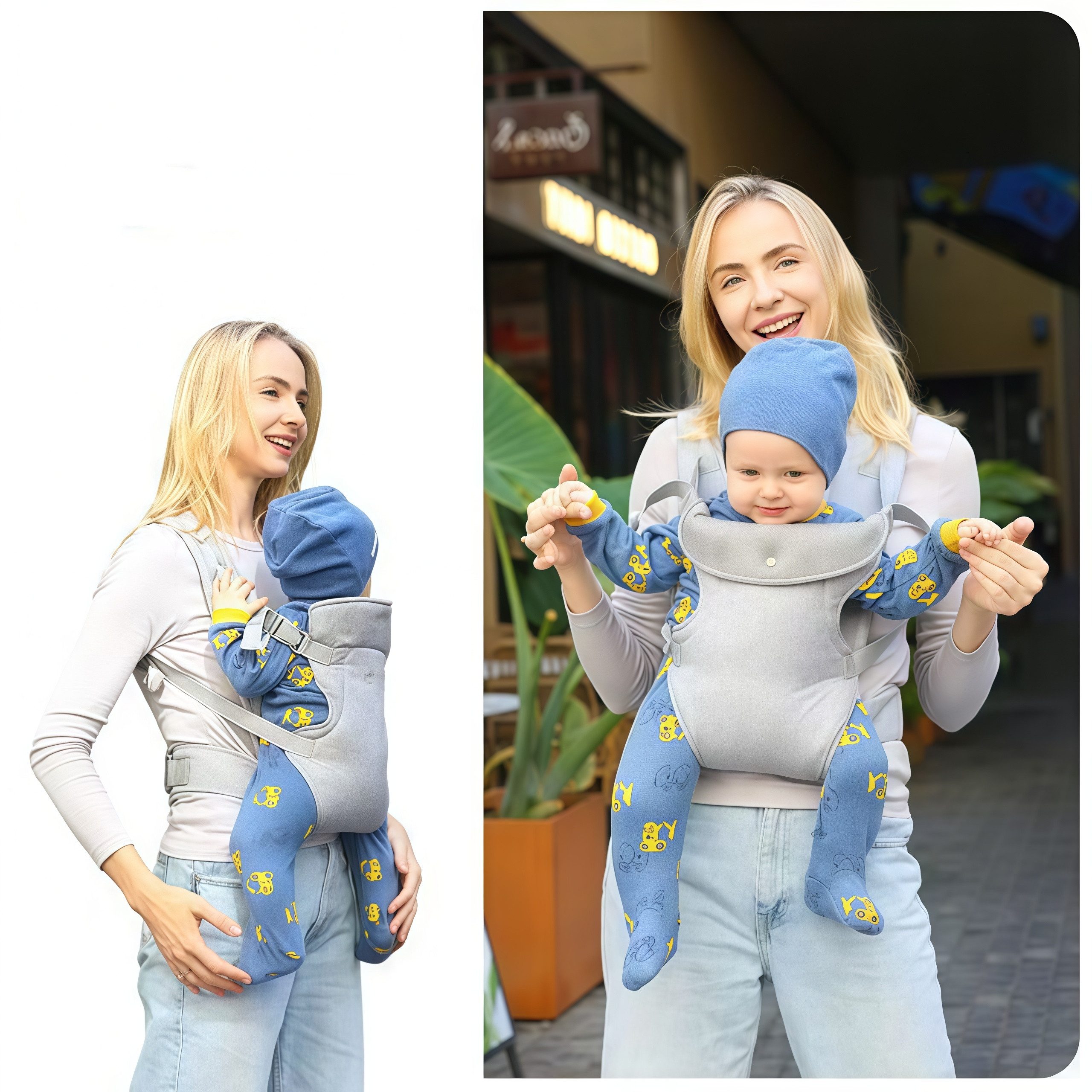 ibettertec Babytrage Babytrage,Kleinkindtrage, 2026 Neue Ergobaby Babytrage von (Neugeborenen bis Kleinkind,Tragbare Leichte Rutschfeste, Hüftsitztrage)