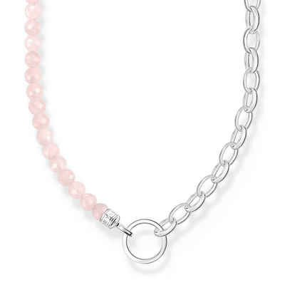 THOMAS SABO Collier Kette für Charms Silber und Rosafarbene Beads