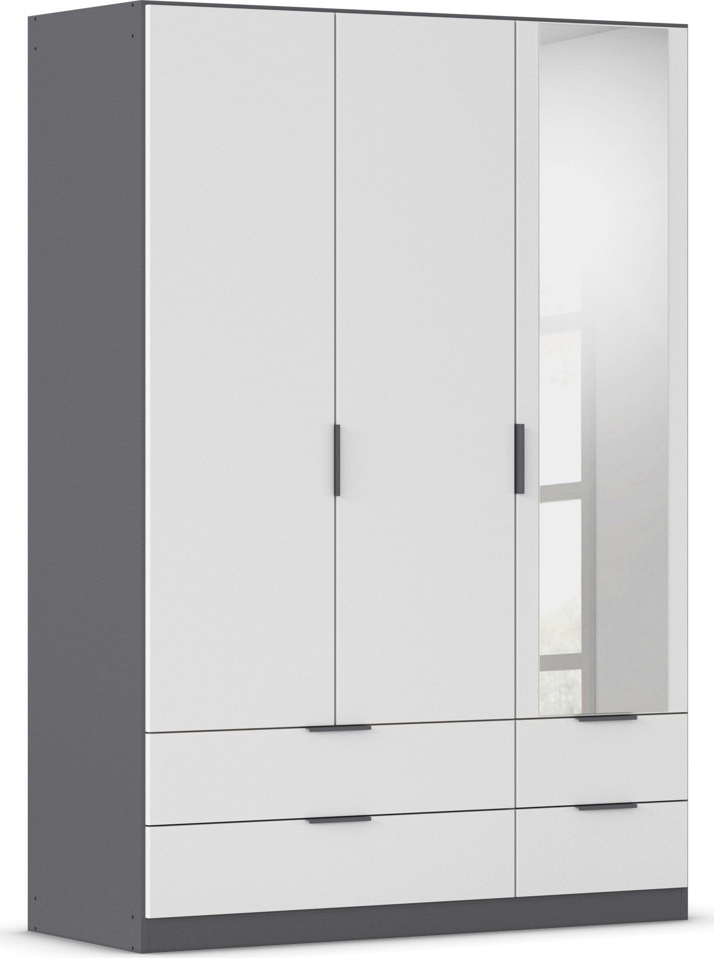 rauch Kleiderschrank Drehtürenschrank Schrank Garderobe Ankleide Schlafzimmer LAGOA (3 verschiedene Ausstattungen BASIC/CLASSIC/PREMIUM (inkl. SOFT-CLOSE) geräumige Schubladen, 3 Breiten, optional mit Aufsatz MADE IN GERMANY