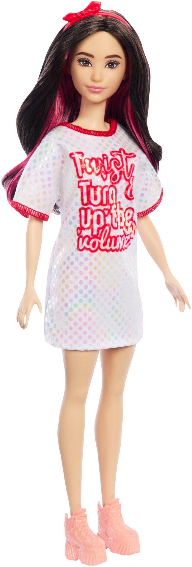 Barbie Anziehpuppe Fashionistas, Red Mesh Dress günstig online kaufen