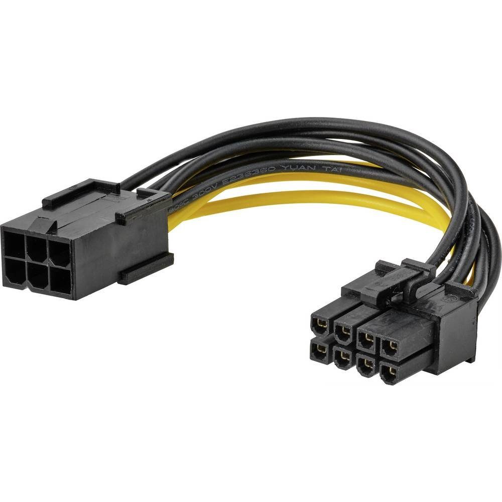 8pol. cm cm) auf Akasa (10.00 6pol. 10 Stromkabel PCI-Express Computer-Kabel,