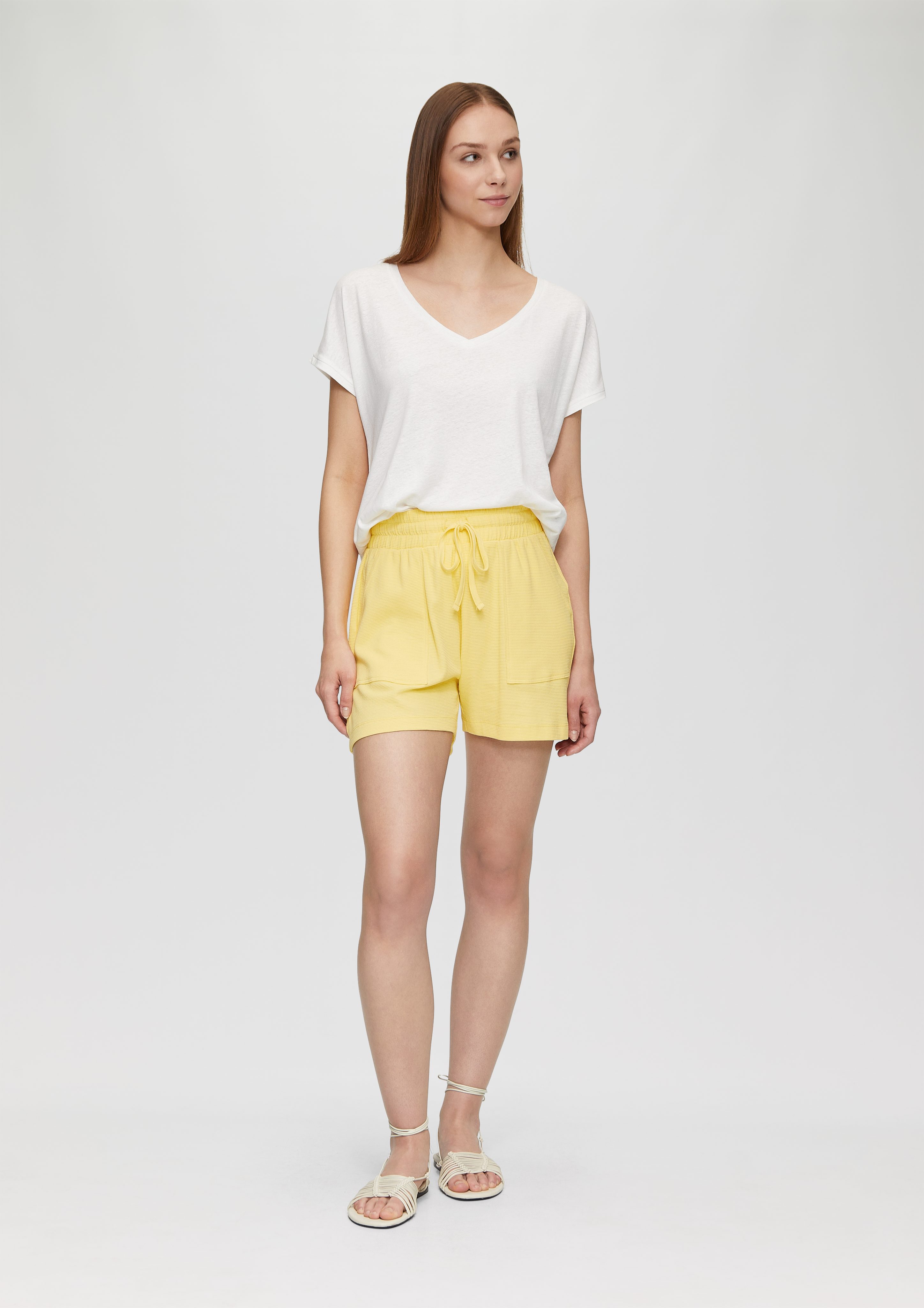 QS Shorts Kurze Hose aus Waffel-Piqué günstig online kaufen