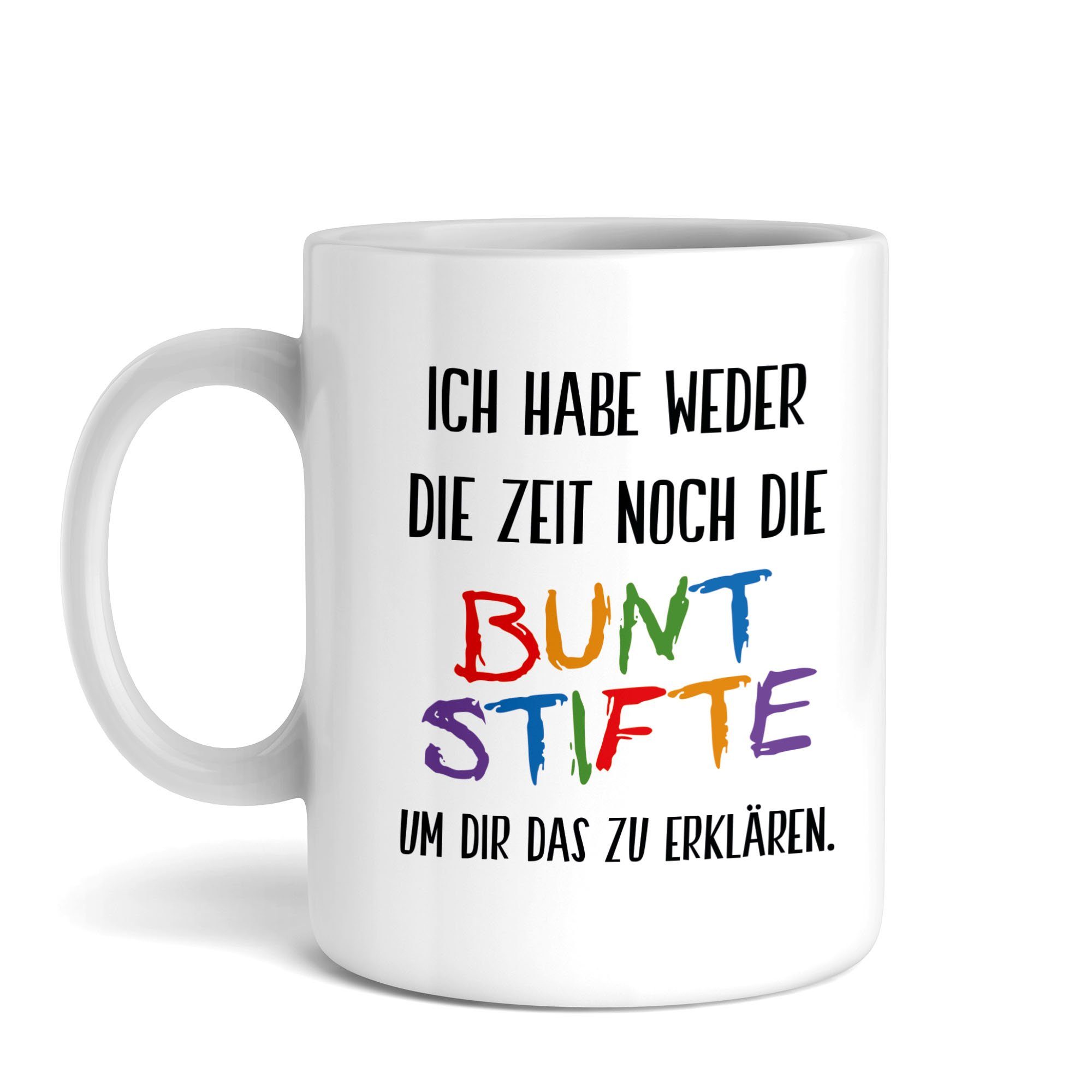 Kreative Feder Tasse, Keramik, Tasse mit Motiv, Keramiktasse, fasst ca