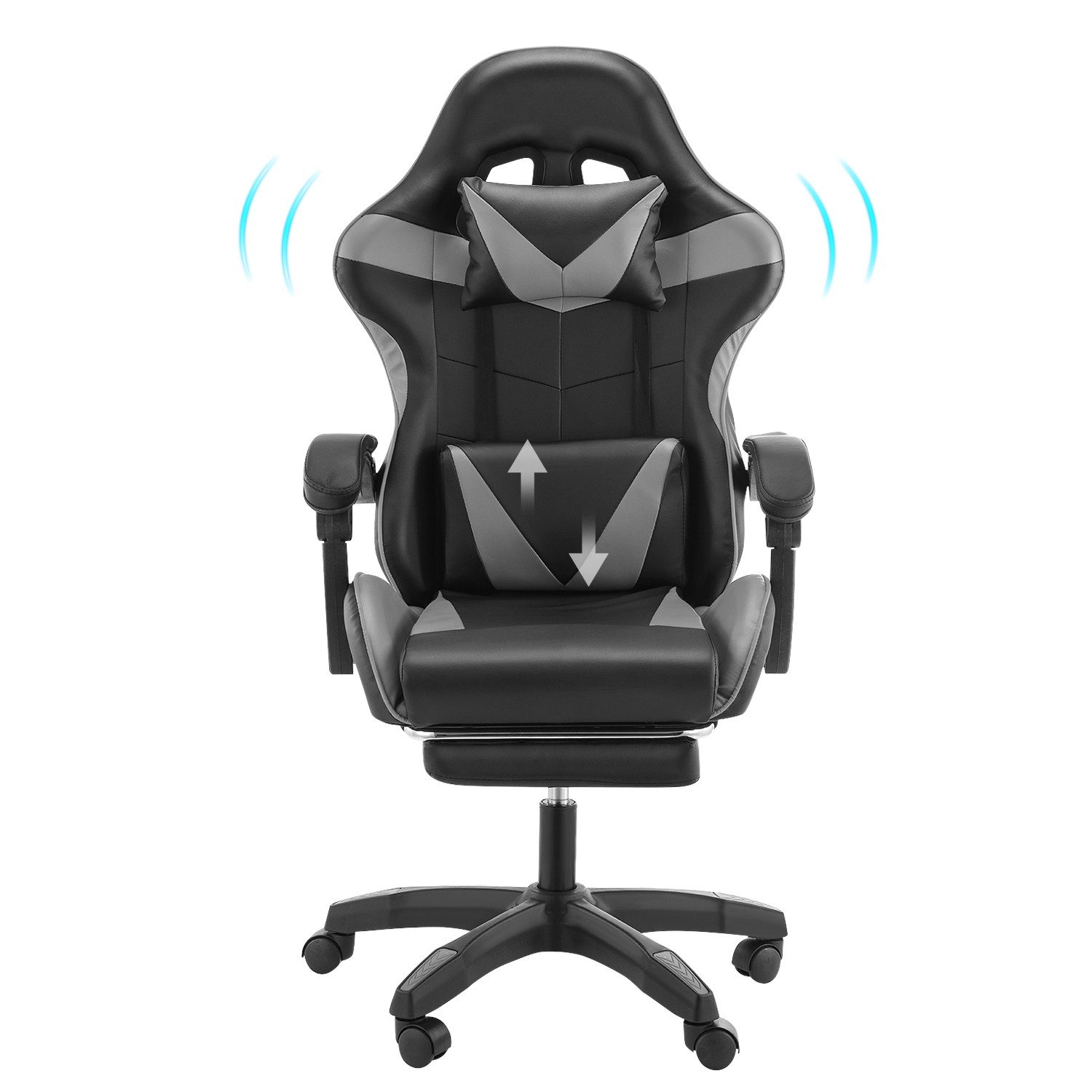 LOVONLIVE Gaming-Stuhl Bürostuhl mit Massagefunktion, Fußstütze, günstig online kaufen