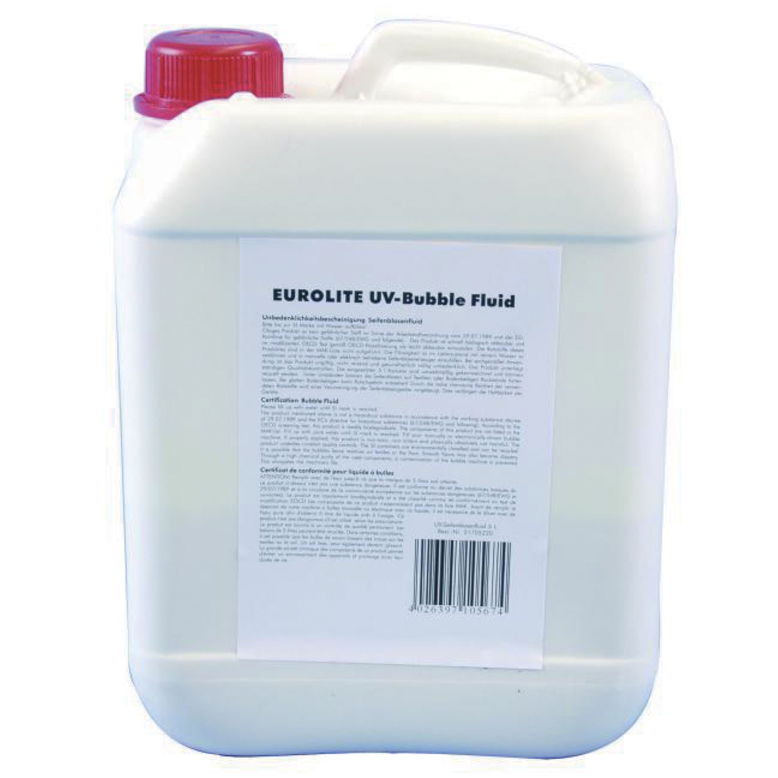 EUROLITE Discolicht, UV-Seifenblasenfluid 5l, blau - Nebelfluid