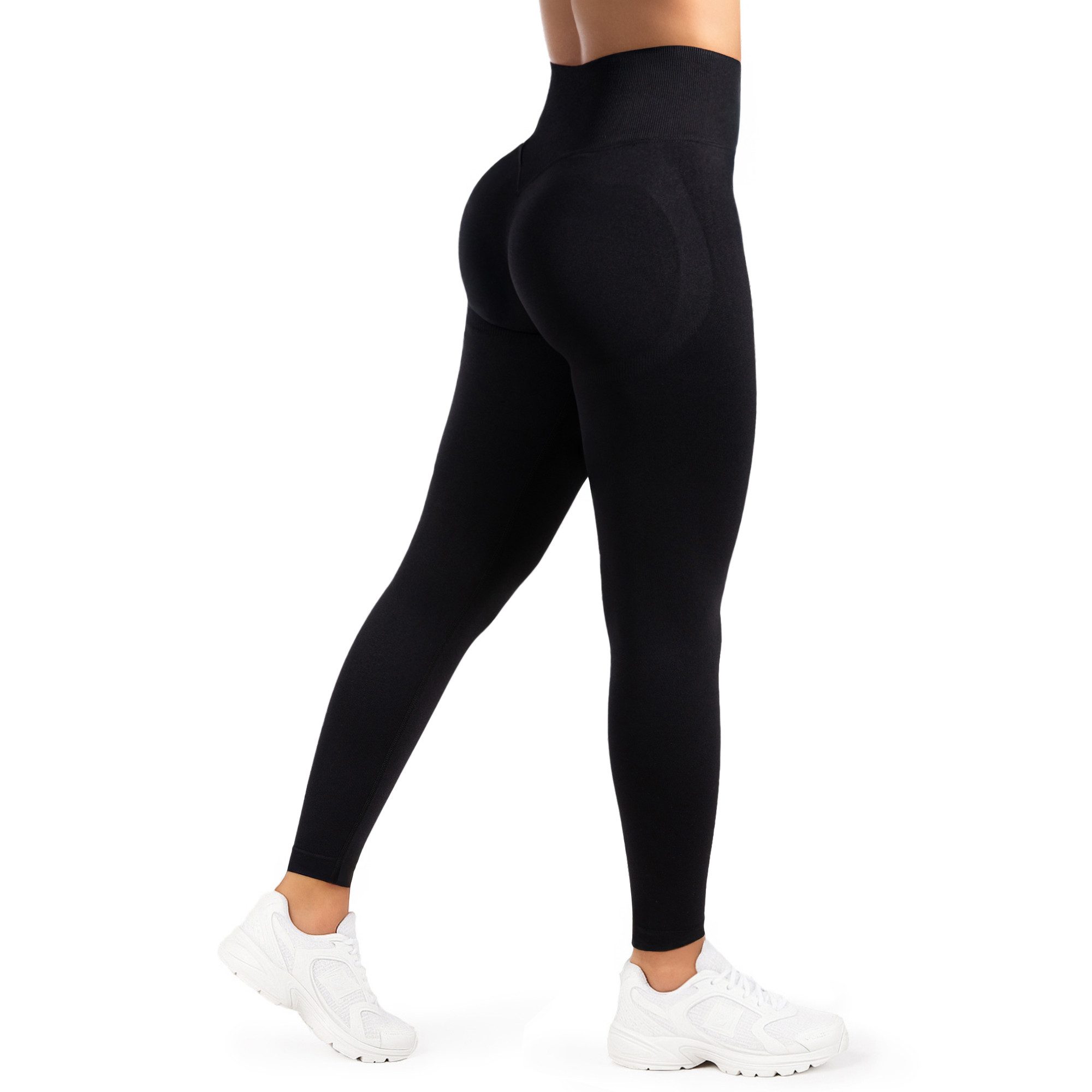 Smilodox Leggings Sena, Nahtlose High Waist Sportleggings mit V-Kontur & Shaped Fit Figurformende Trainingshose aus atmungsaktivem Funktionsmaterial