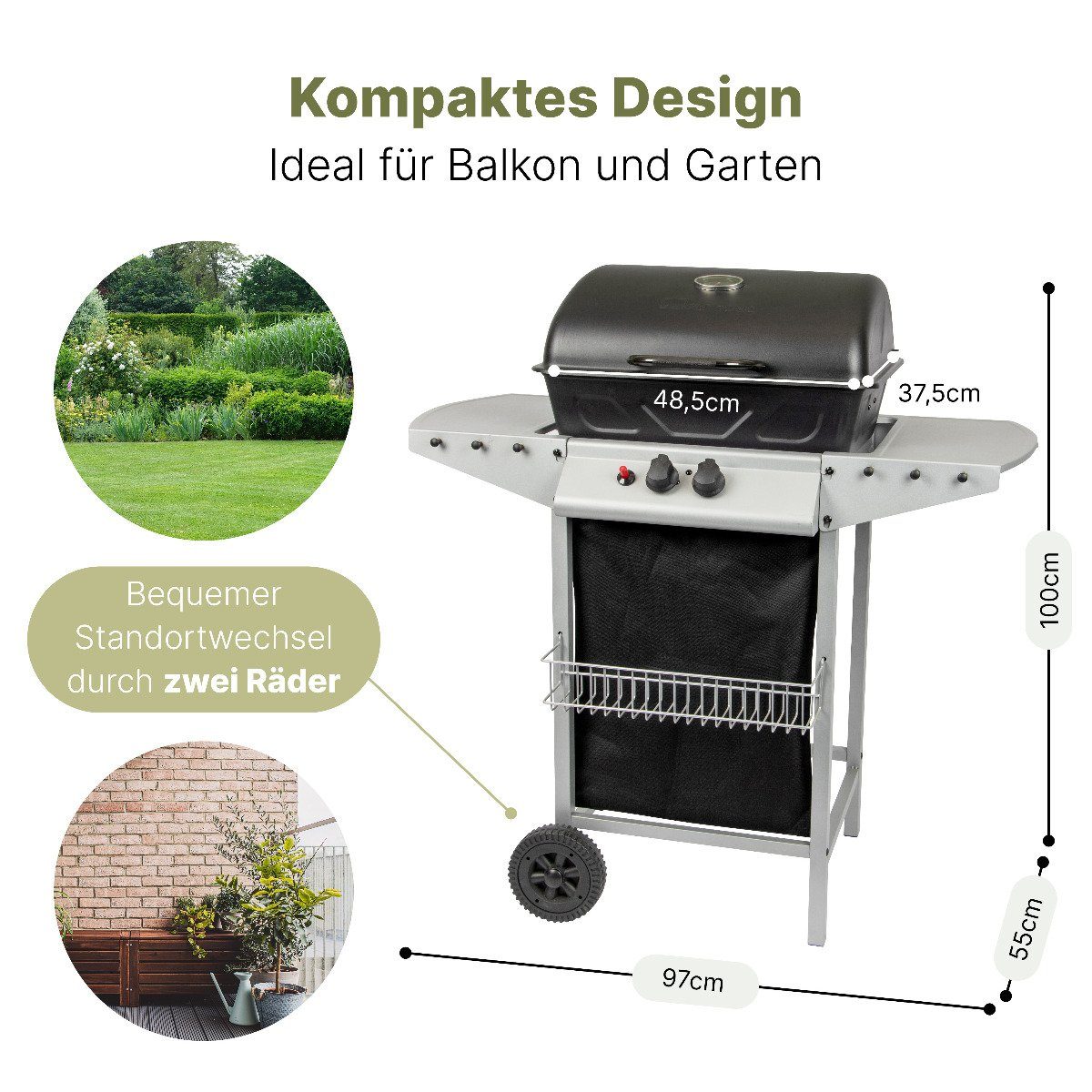 CLATRONIC Gasgrill GG 3590, mit 2 Heizzonen für indiv. Temperatursteuerung