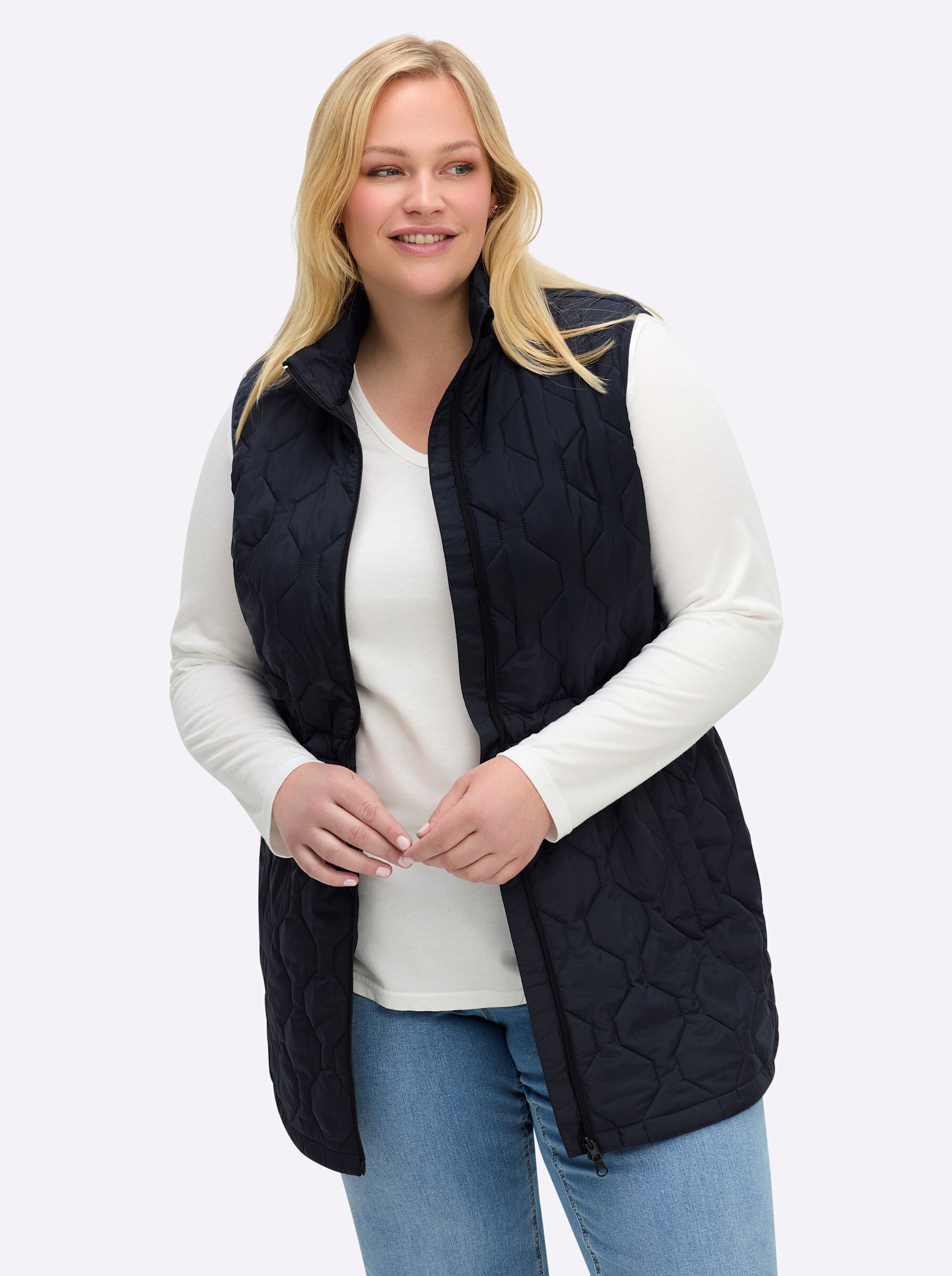 Sheego Jerseyweste Steppweste .