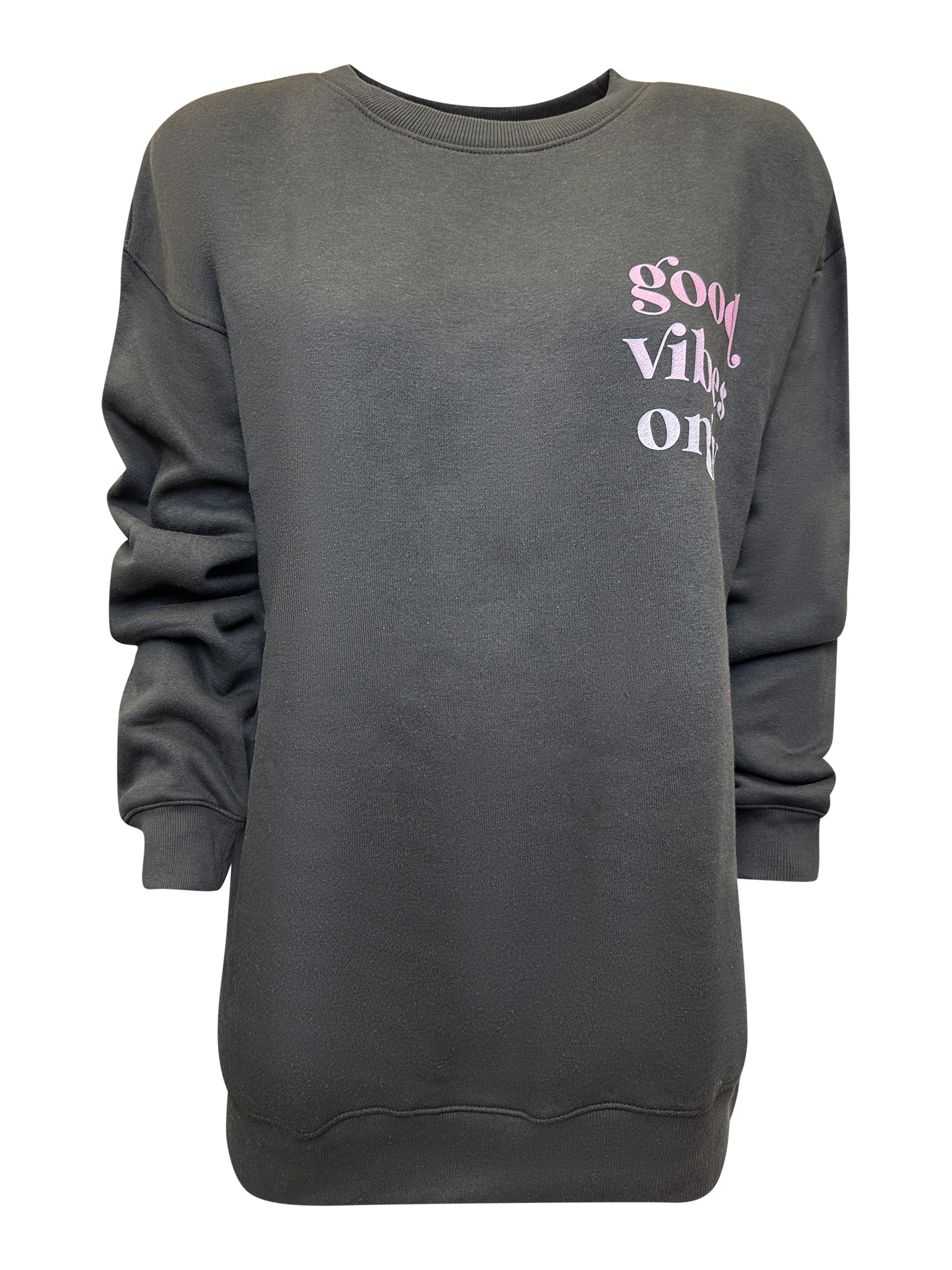 Worldclassca Sweatshirt Worldclassca Oversized Sweatshirt Good Vibes Print günstig online kaufen