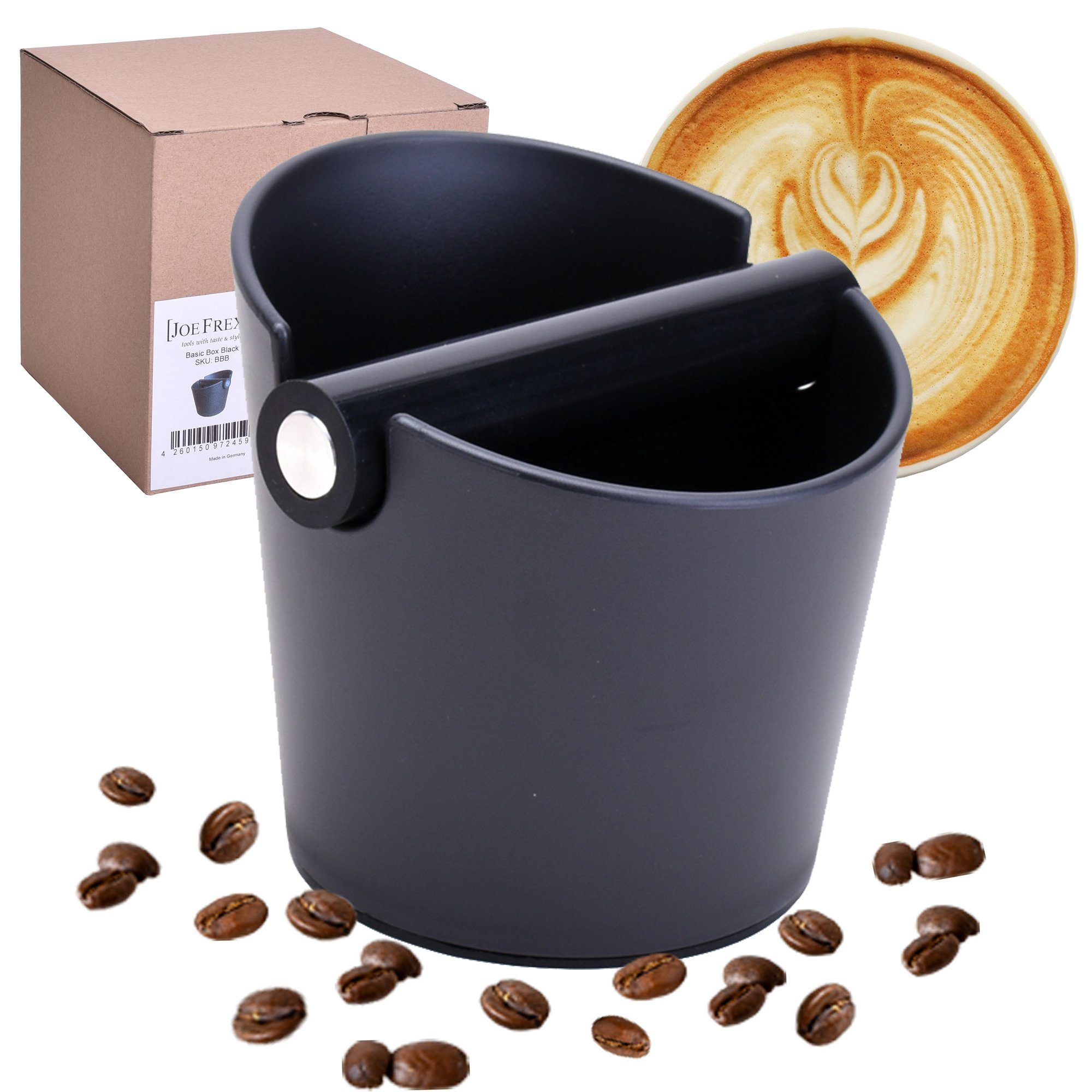 Kaffeeservice Espresso für für Espresso Siebträger, für Kaffeesatz Siebträger Kaffeesatz, für Knockbox Abklopfbehälter Abklopfbehälter JOEFREX Knockbox