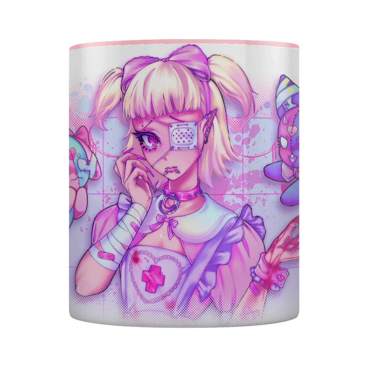 Grindstore Tasse Anime Tasse Pinku Kult Fragile Pink, Anime Tasse Pinku Kult Fragile Pink