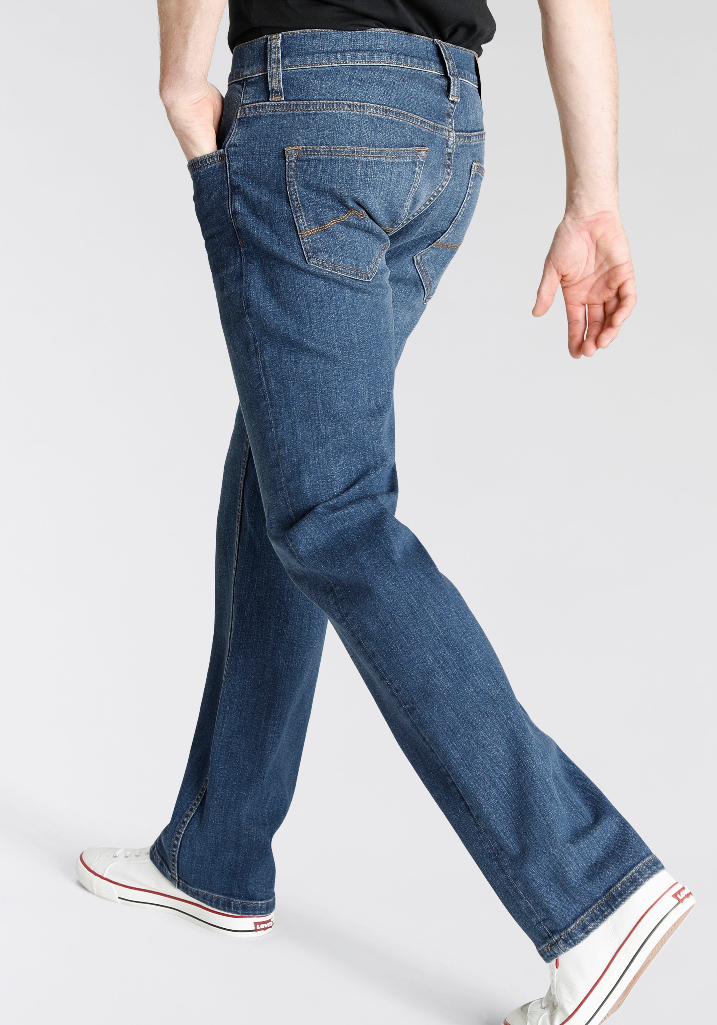 MUSTANG Bootcut-Jeans STYLE BOOTCUT wash OREGON dark blue