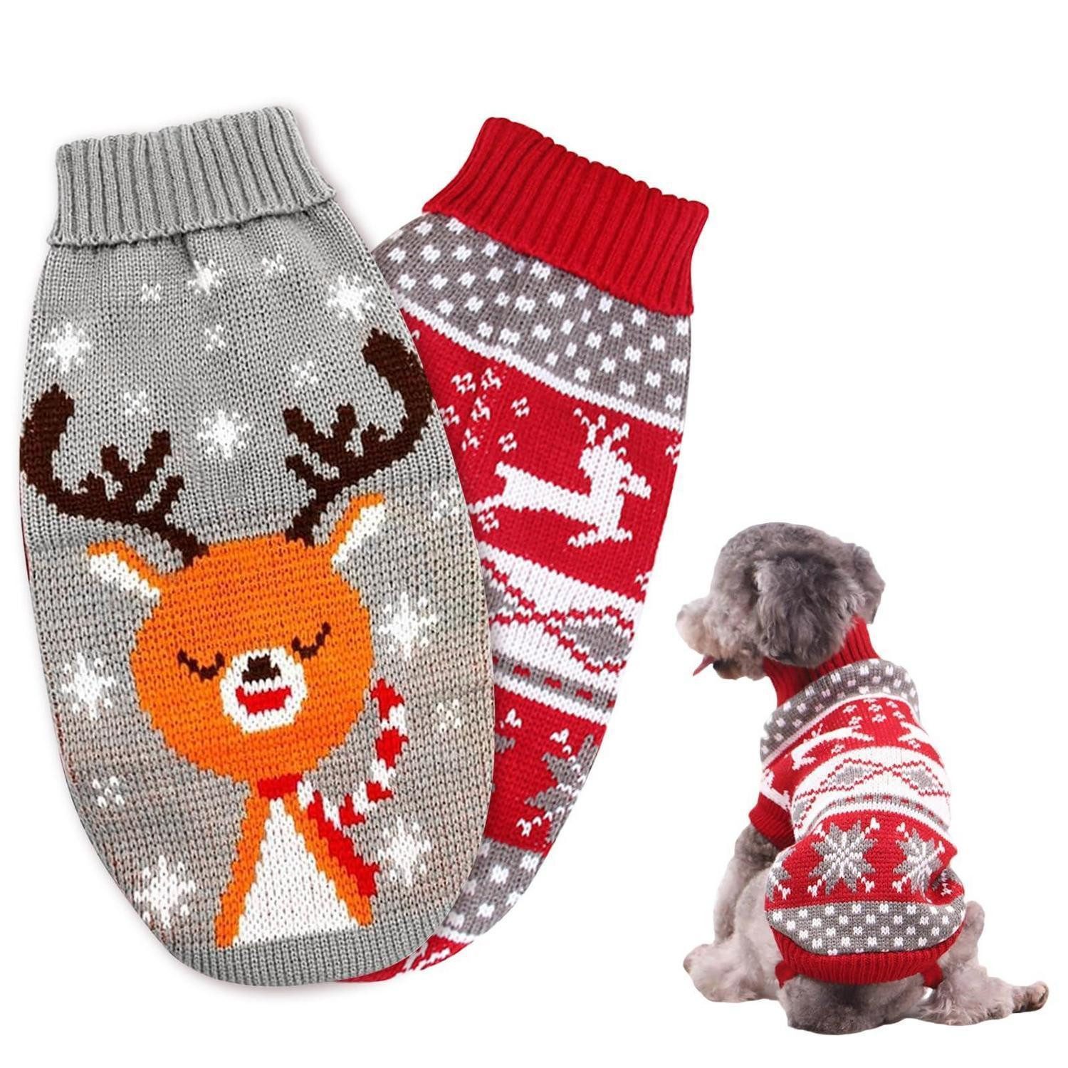 LuxusKollektion Hundepullover Weihnachts Hundepullover Rentier Strick S