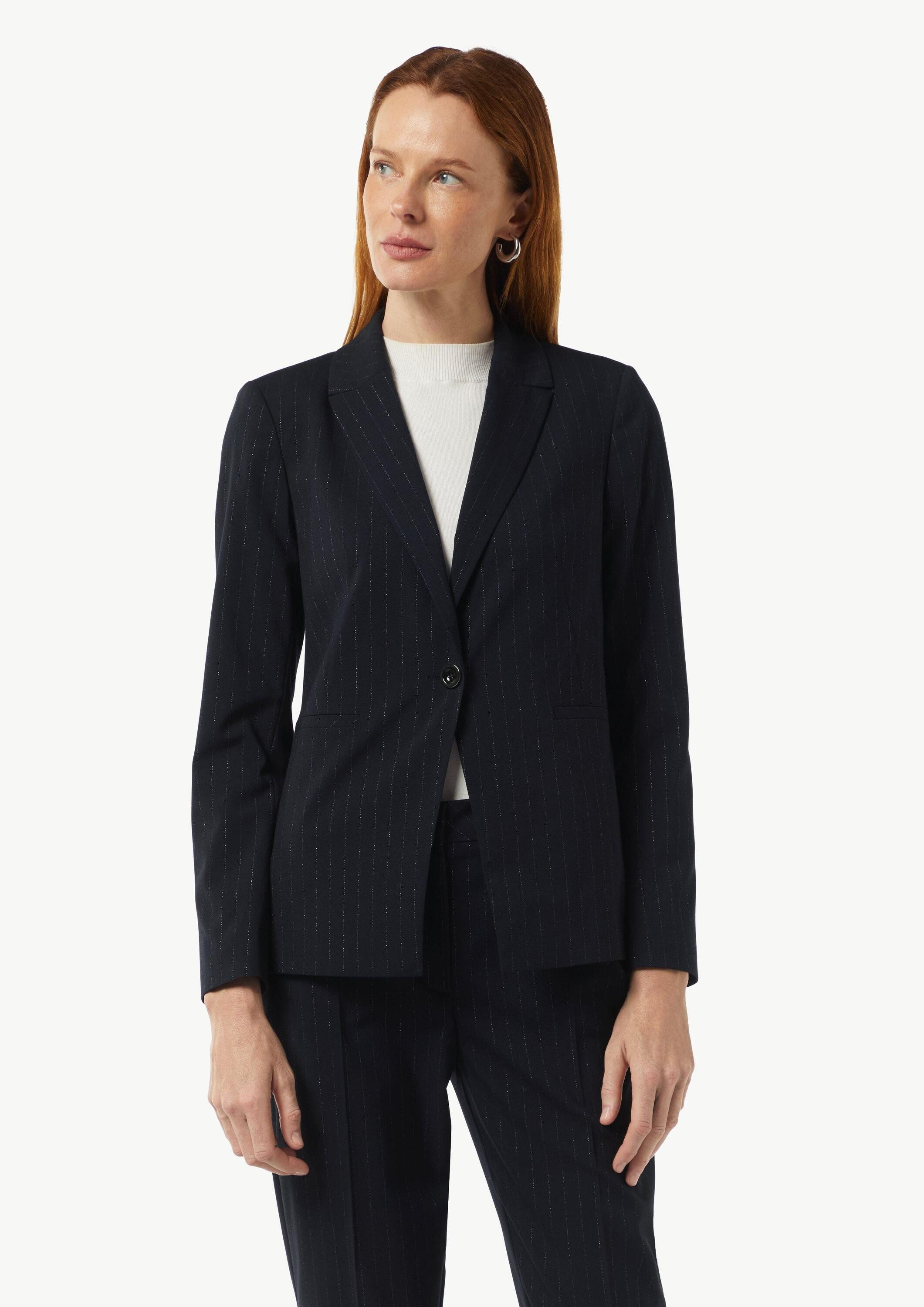 comma Jackenblazer Indoor-Blazer Antaillierter Blazer mit dezentem Gitzerga günstig online kaufen