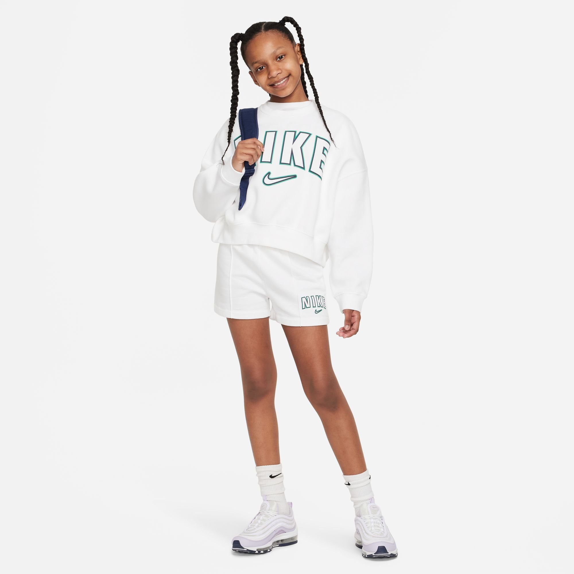 - PRNT Sweatshirt CREW WHITE für Kinder FLC NSW Sportswear TREND Nike