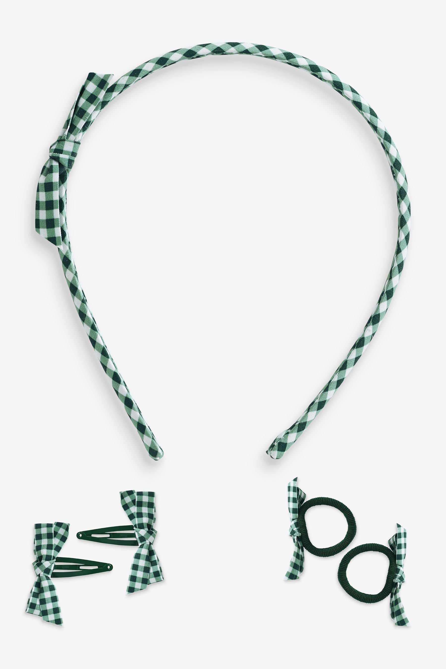 Next Haarstyling-Set Haar-Set Vichykaros Green mit