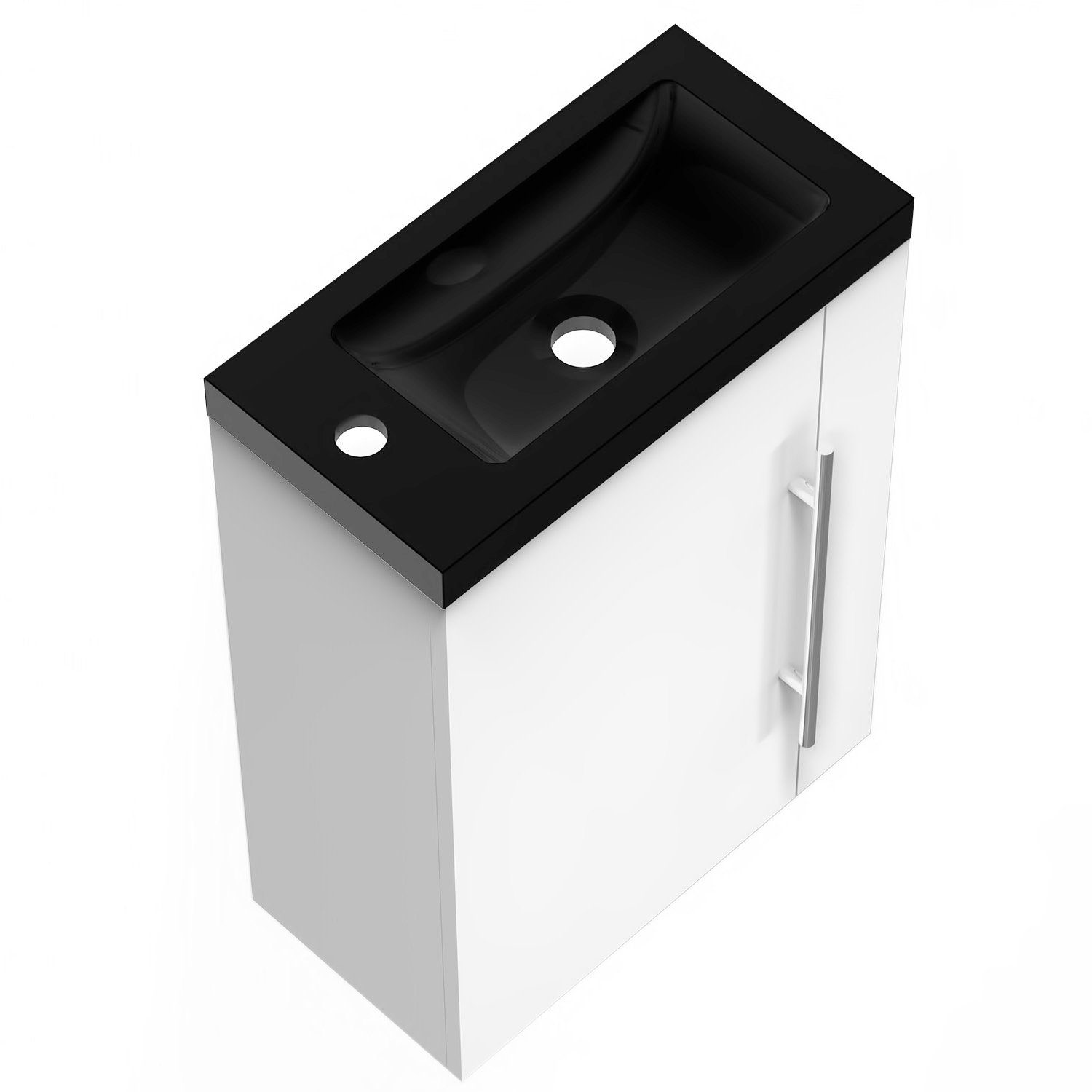 duschspa Waschtisch 45 cm Breite, Schwarz günstig online kaufen